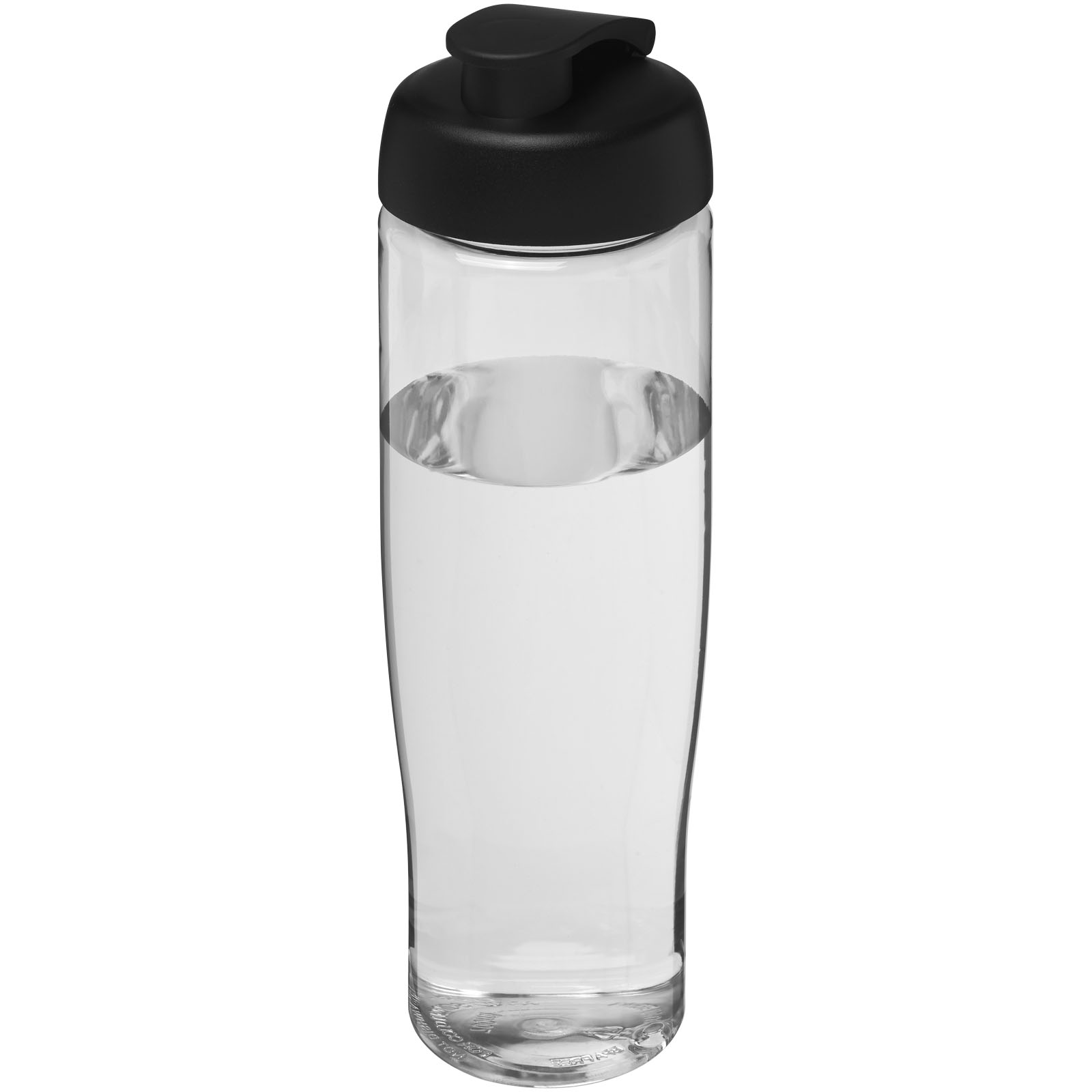 H2O Active® Tempo 700 ml Sportflasche mit Klappdeckel transparent, schwarz