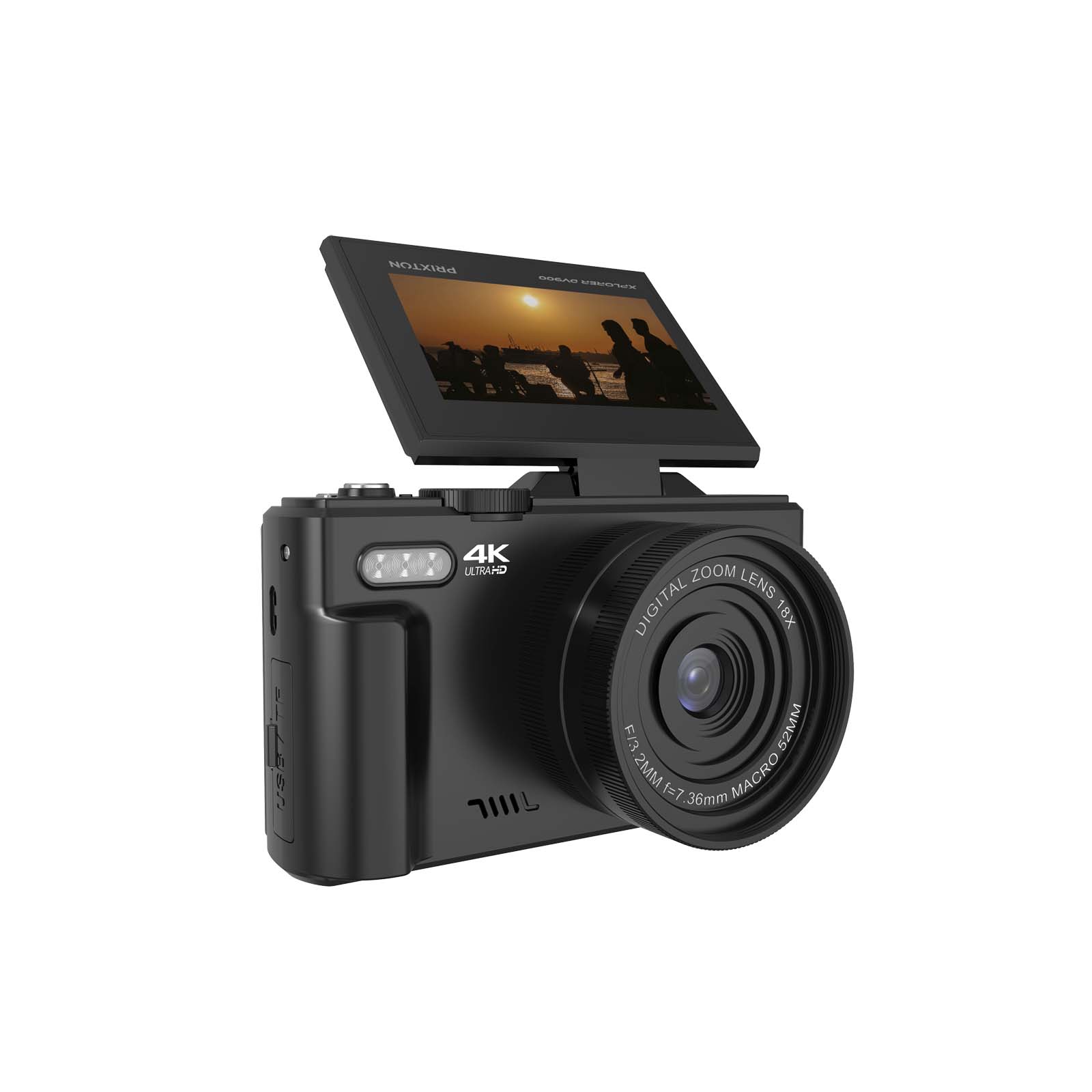 Prixton DV900 XPLORER 4K Digitalkamera schwarz