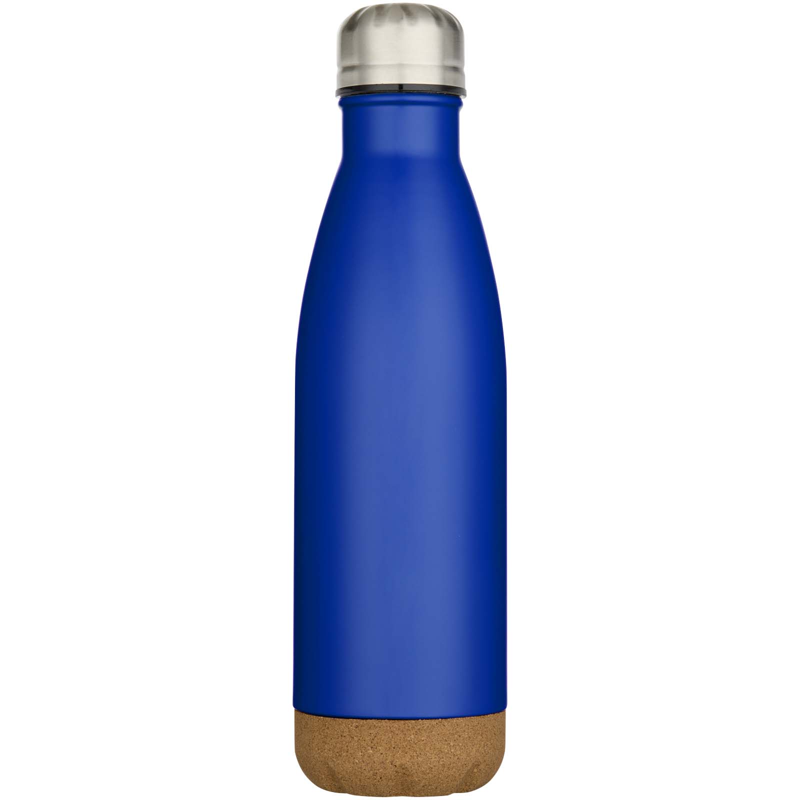 Cove 500 ml doppelwandige, vakuumisolierte Trinkflasche aus Edelstahl mit Korkdetails royalblau
