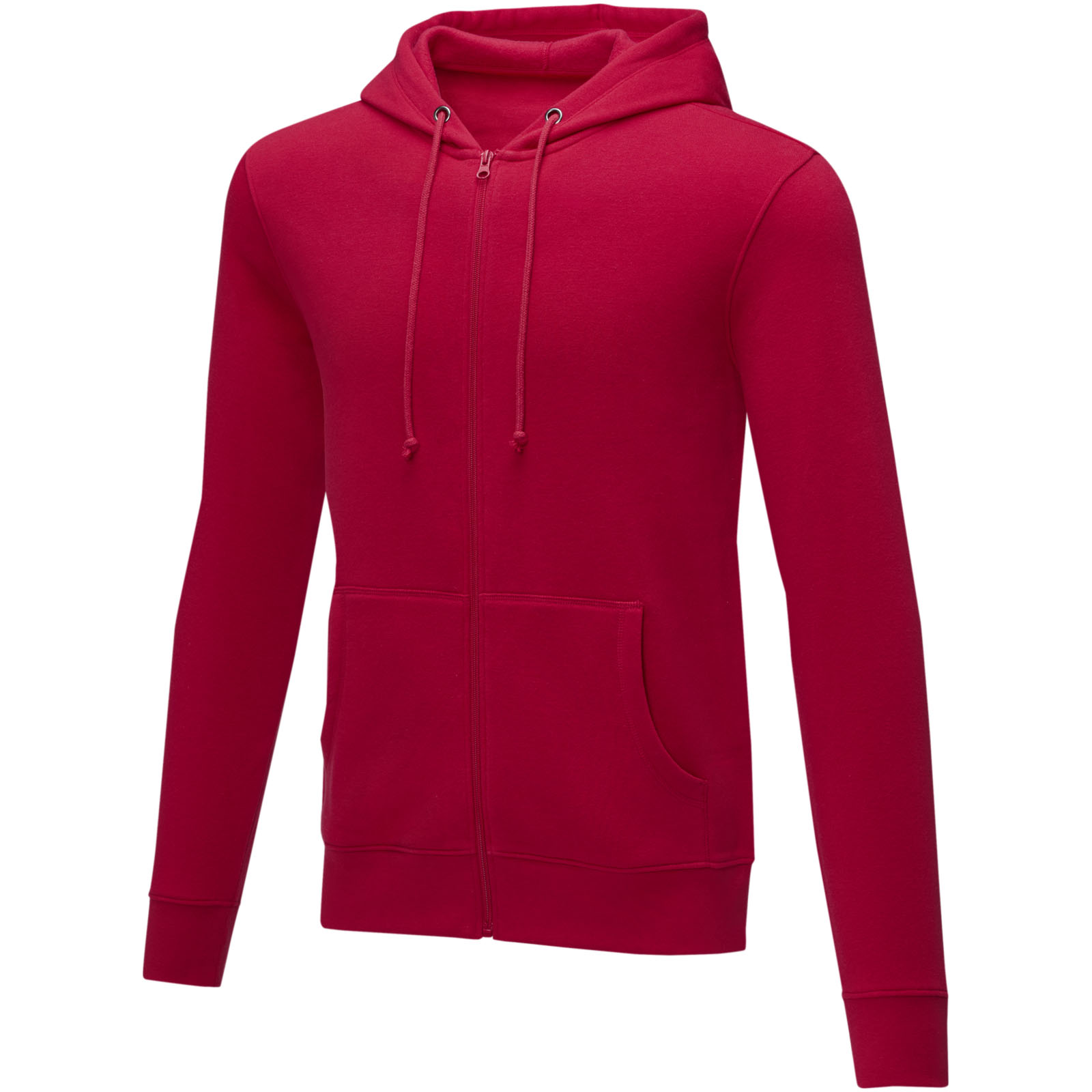 Charon 240 g/m² Herren Kapuzenpullover mit Reißverschluss rot