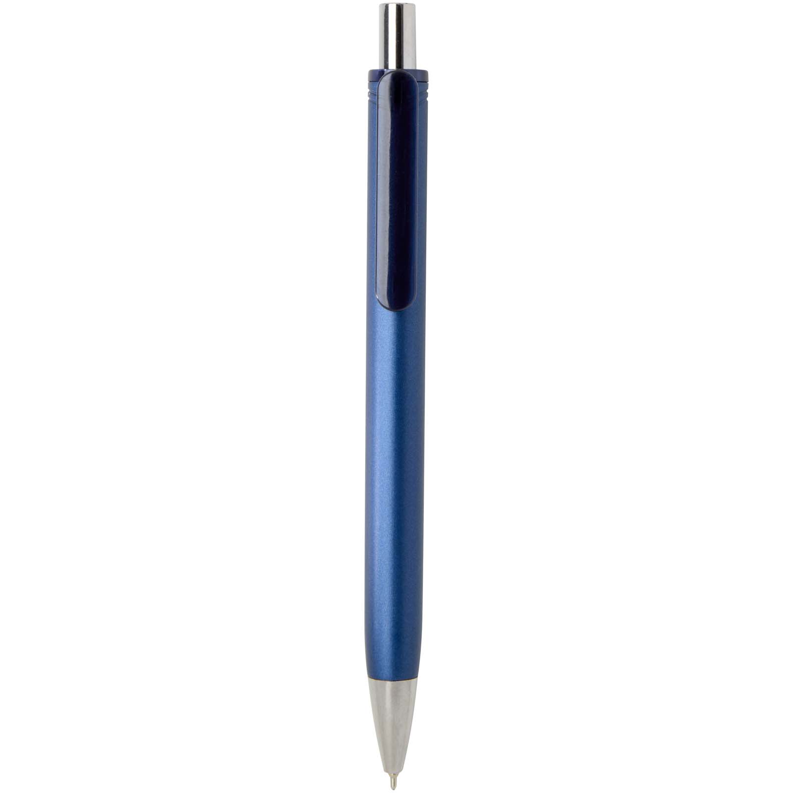 Feld RCS recycelter Kugelschreiber mit Metallic-Finish (schwarze Mine) navy