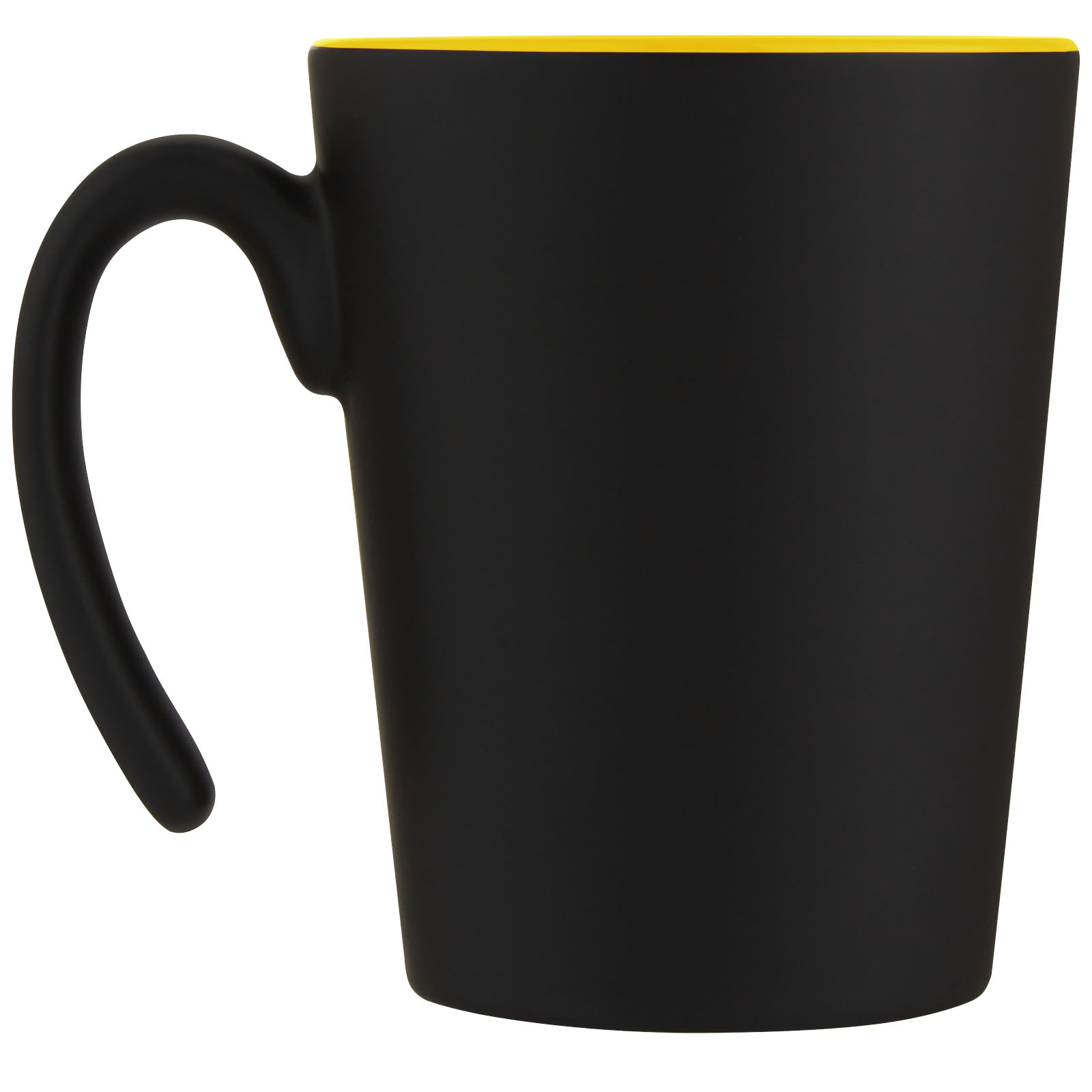 Oli 360 ml Keramikbecher mit Henkel gelb, schwarz