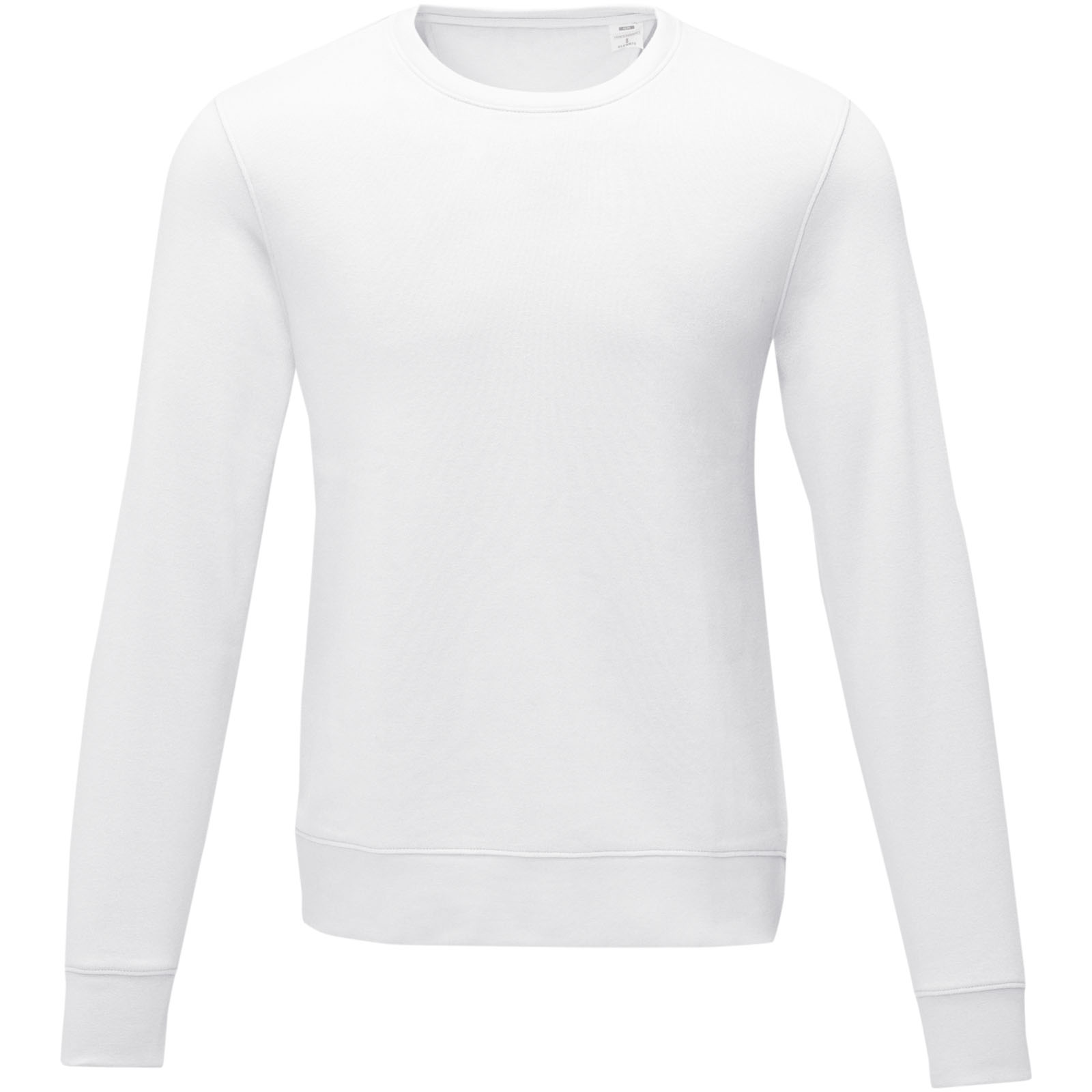Charon 240 g/m² Herrenpullover mit Rundhalsausschnitt weiss