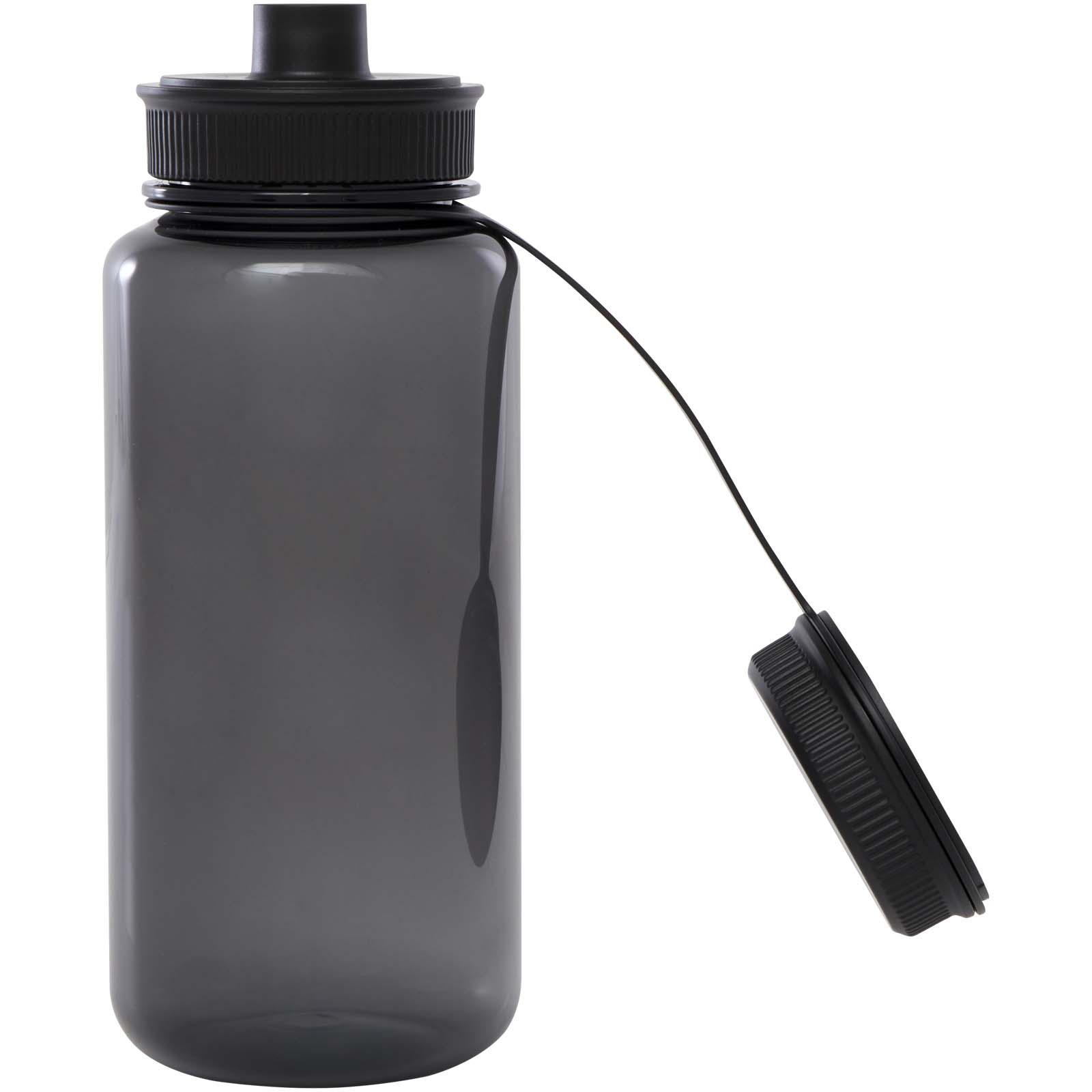 Ryder 900 ml RCS-zertifizierte RPET-Sportflasche mit Multifunktionsdeckel schwarz