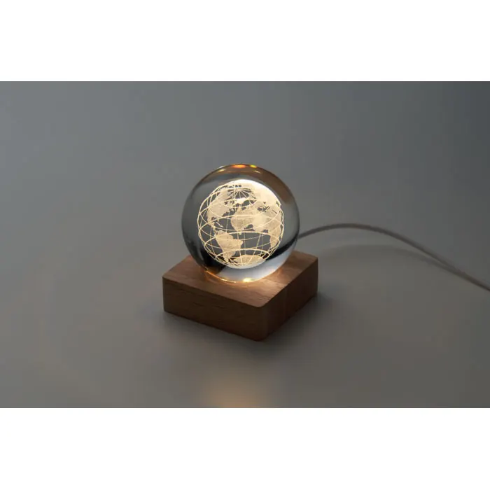 LED-Glaskugel Globus