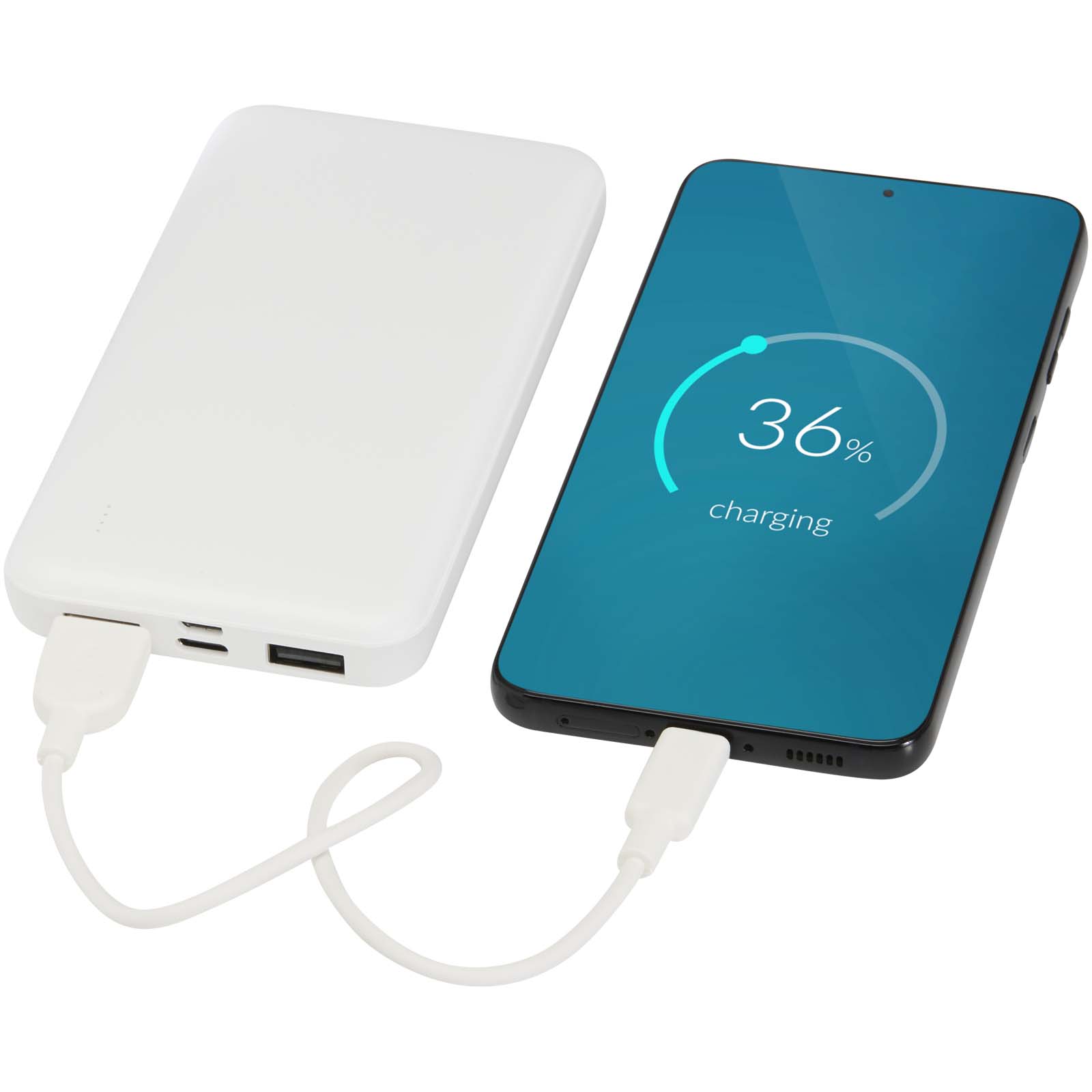 Intan 10 W 10.000 mAh Powerbank aus recyceltem Kunststoff weiss