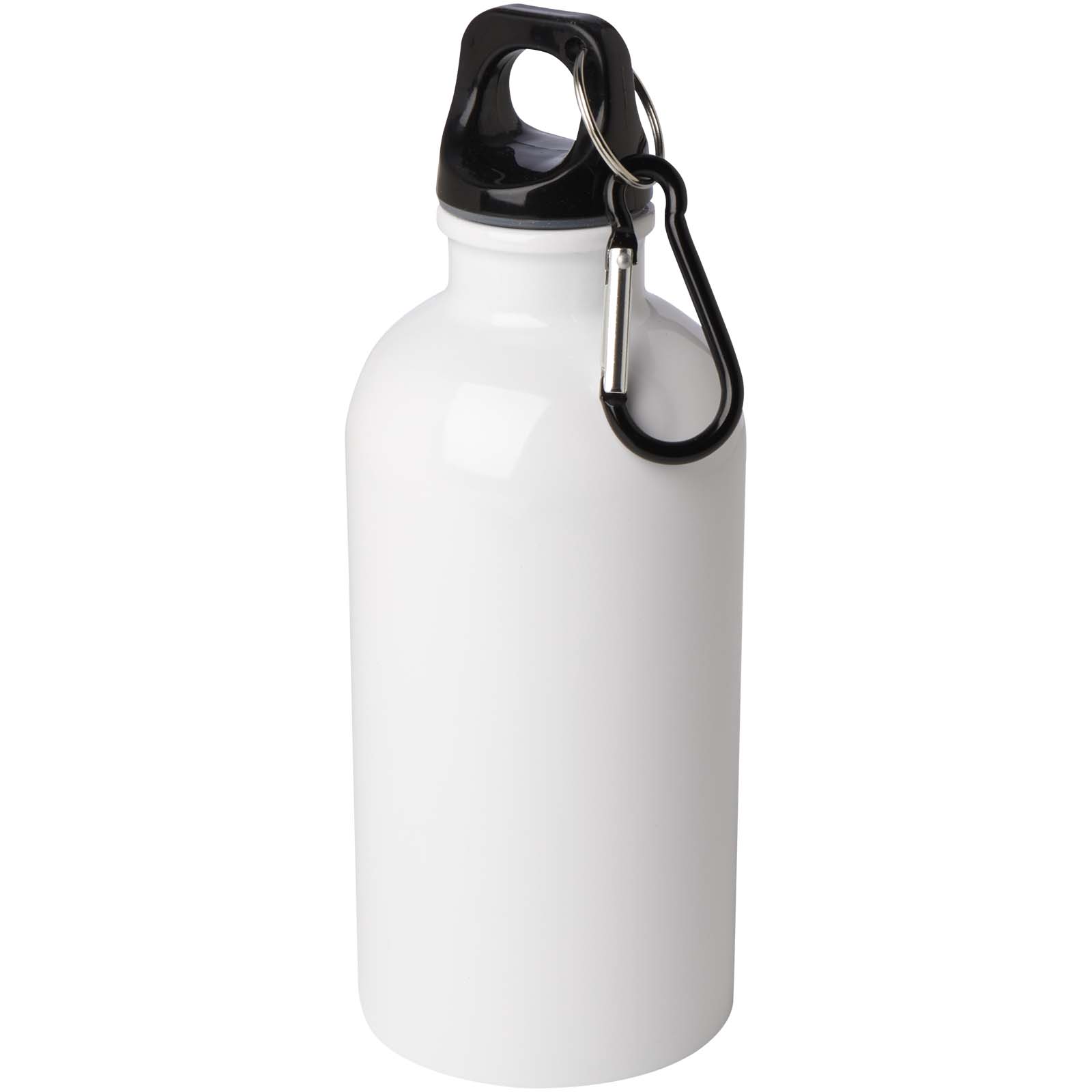 Oregon 400 ml RCS-zertifizierte, einwandige Trinkflasche aus Edelstahl mit Karabinerhaken weiss