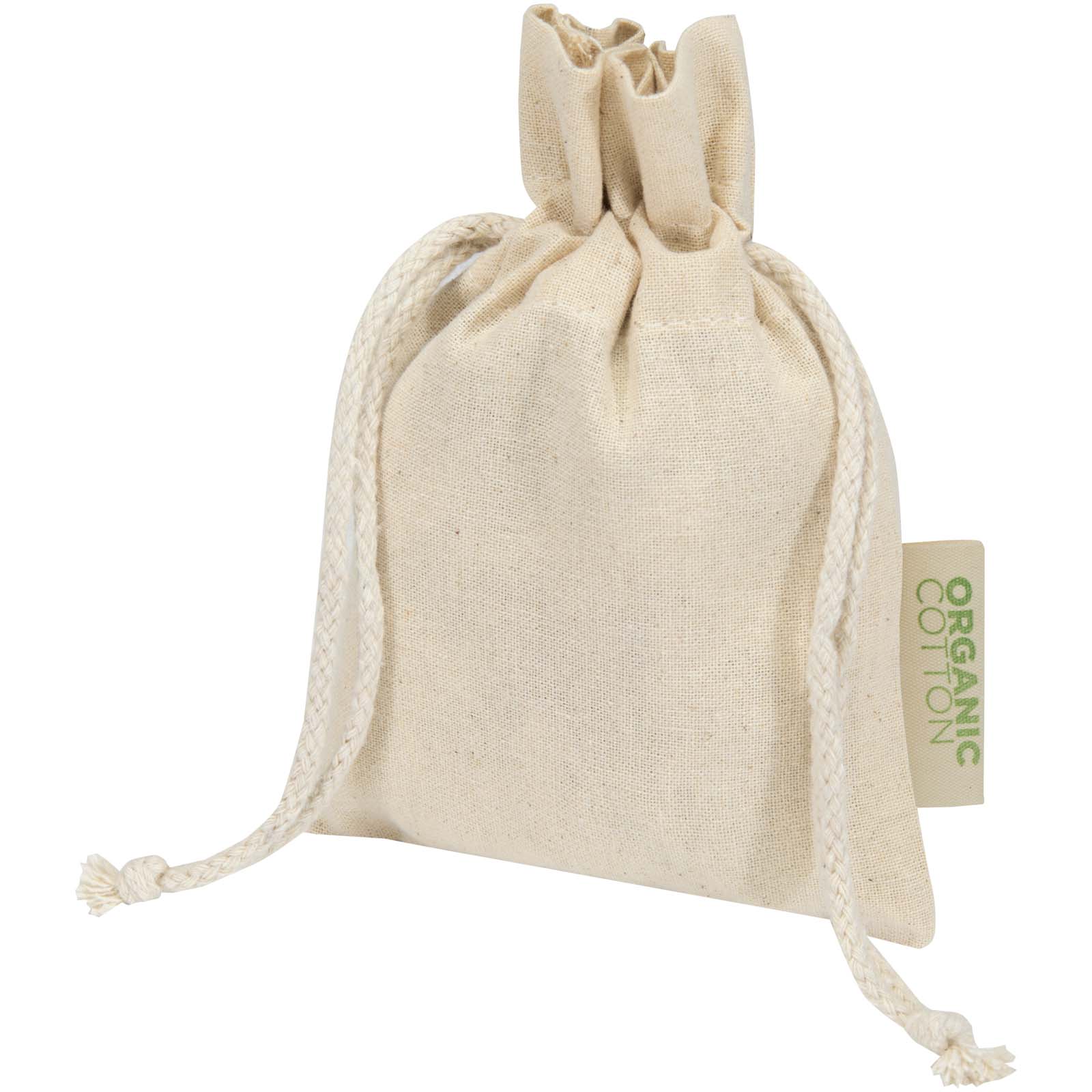 Odisha 140 g/m² OCS Bio Zuziehbeutel – 15 × 10 cm natur