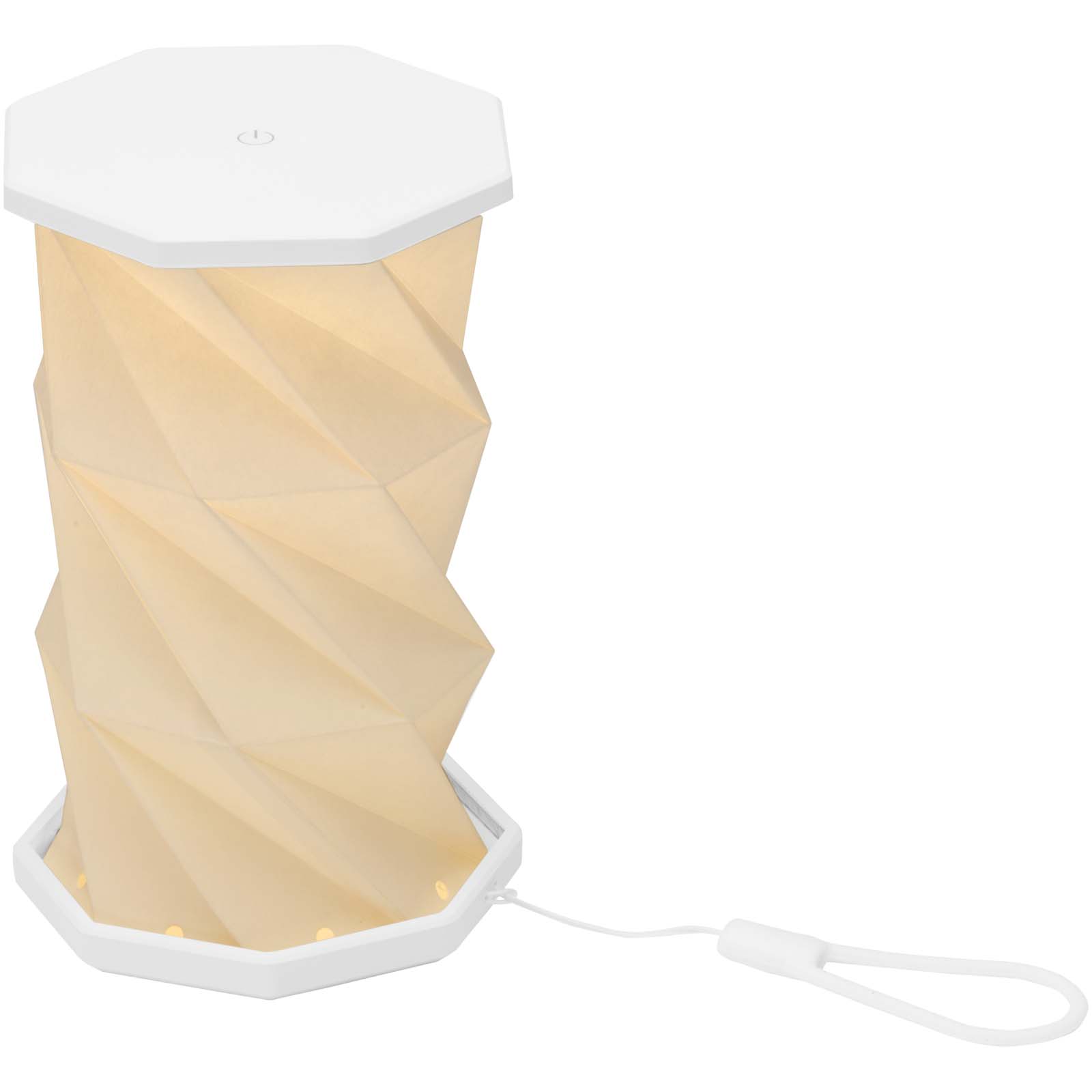 Celestia klappbare Tischlampe aus recyceltem Kunststoff weiss