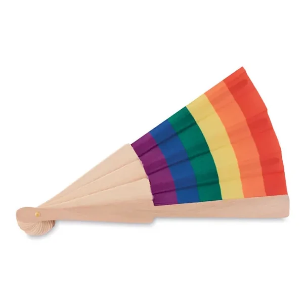 Fächer regenbogenfarbig