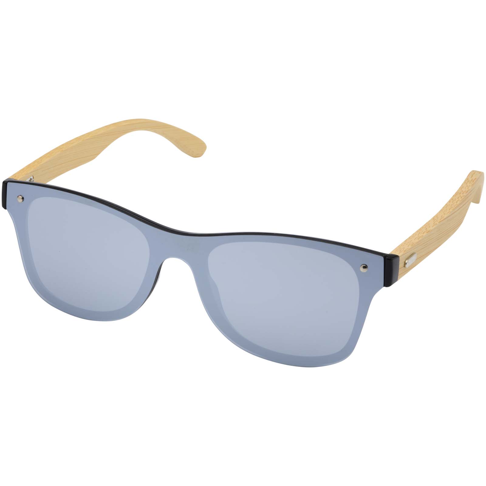Tan Sonnenbrille mit Bambusbügeln silber