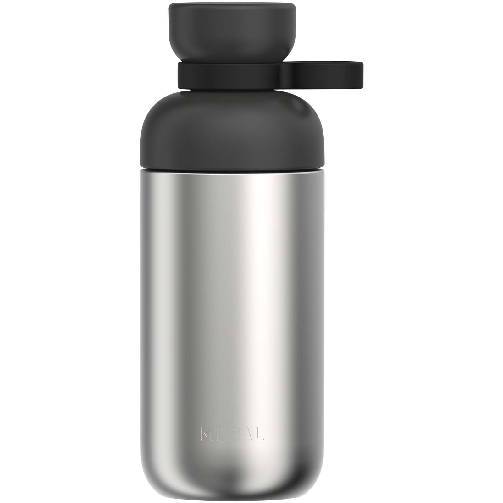 Mepal Vita 500 ml Trinkflasche aus recyceltem Edelstahl (Kohlensäure geeignet) schwarz