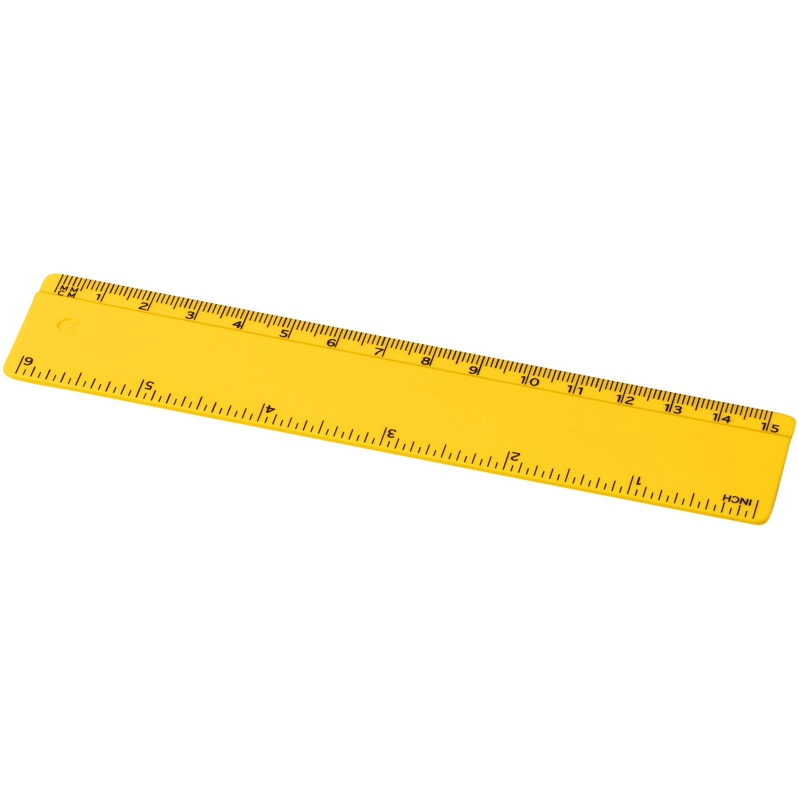 Refari 15 cm Lineal aus recyceltem Kunststoff gelb