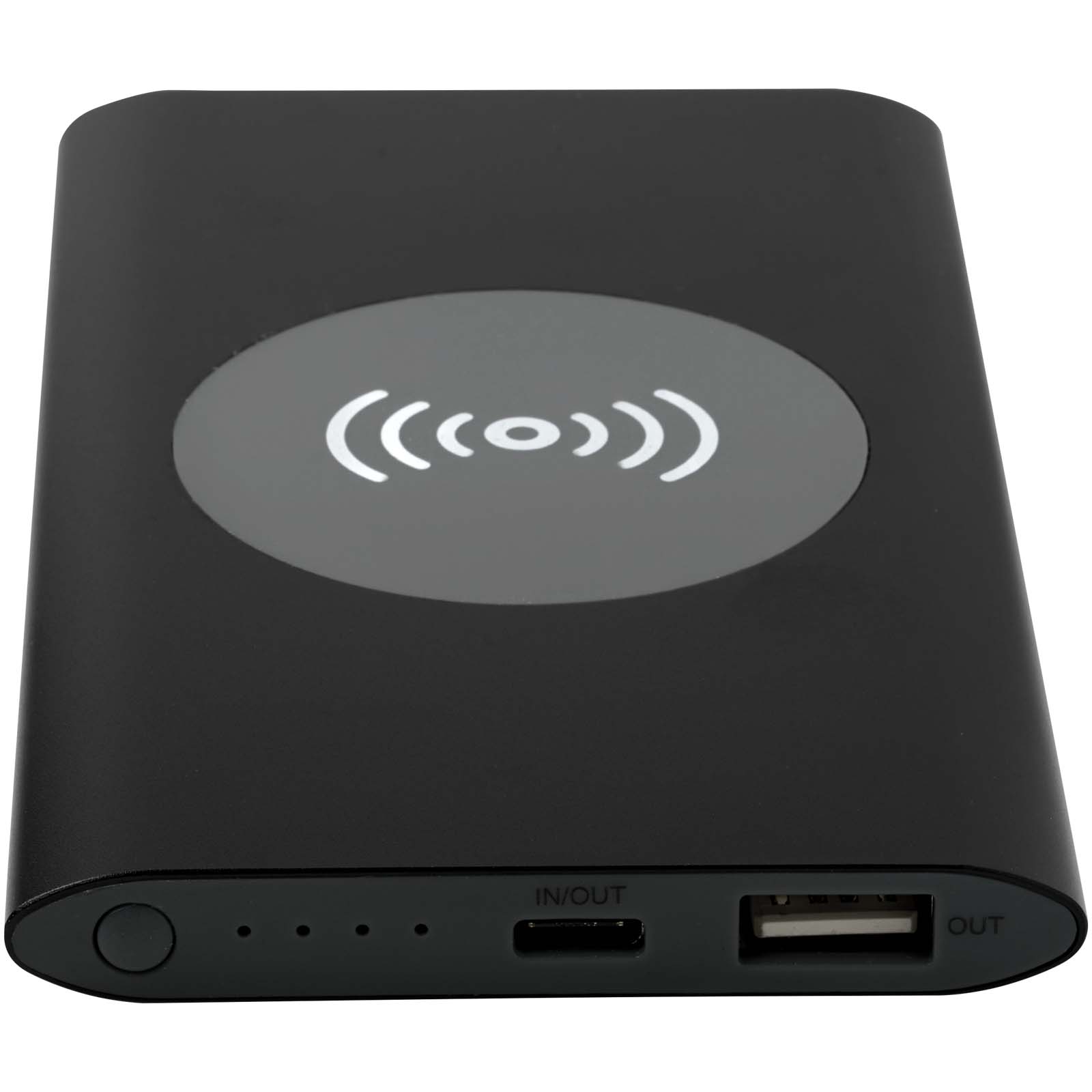 Juice 4000 mAh Typ-C kabellose Powerbank aus recyceltem Aluminium schwarz
