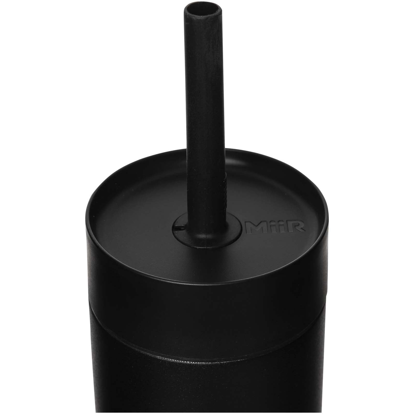MiiR Sipper 473 ml Trinkflasche mit Trinkhalm schwarz