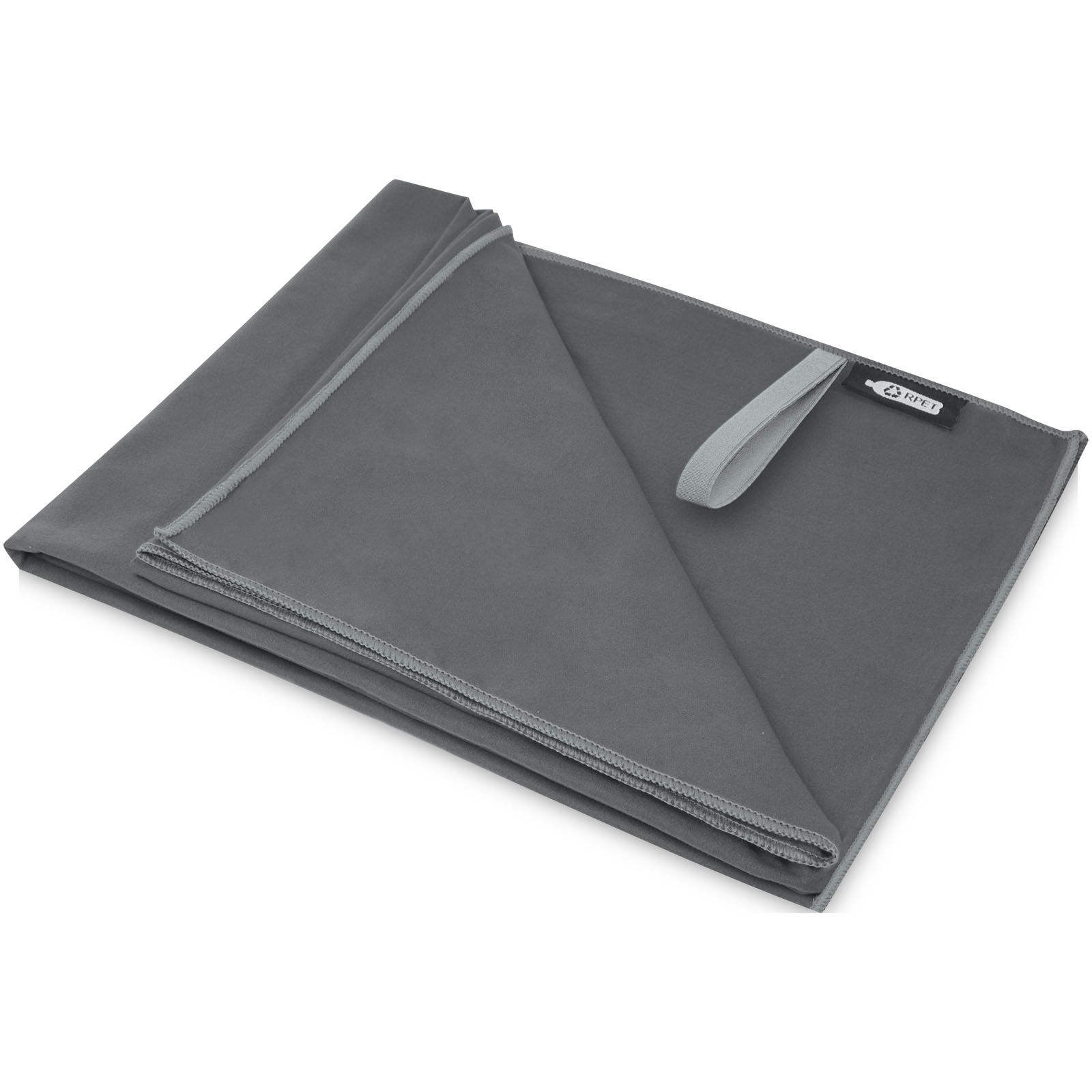 Pieter ultraleichtes und schnell trocknendes Handtuch aus rPET 130 x 80 cm grau