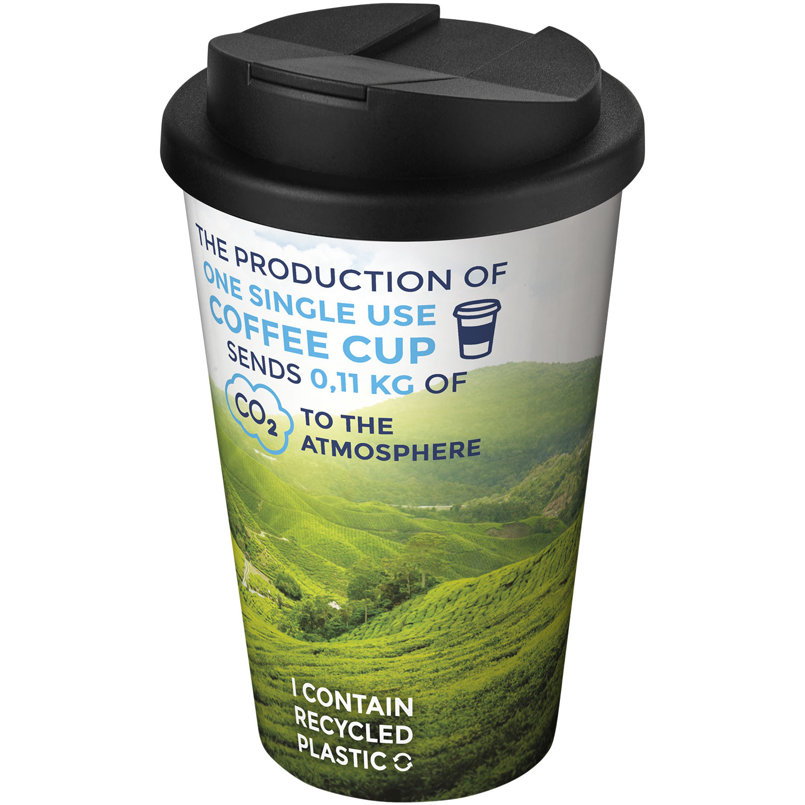 Brite-Americano® 350 ml Isolierbecher mit auslaufsicherem Schraubverschluss weiss, schwarz