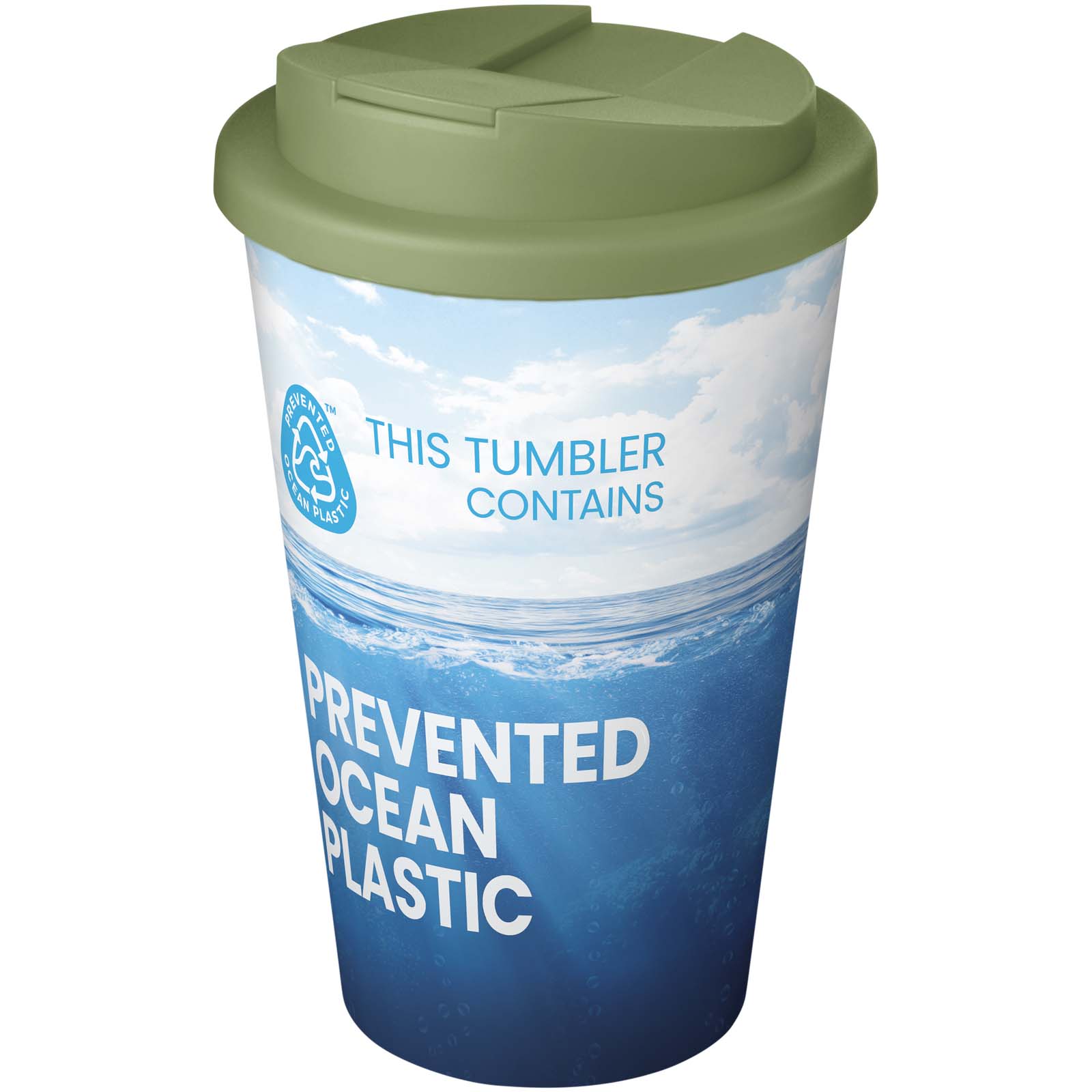 Brite-Americano® POP 350 ml isolierter Trinkbecher mit auslaufsicherem Deckel heather grün