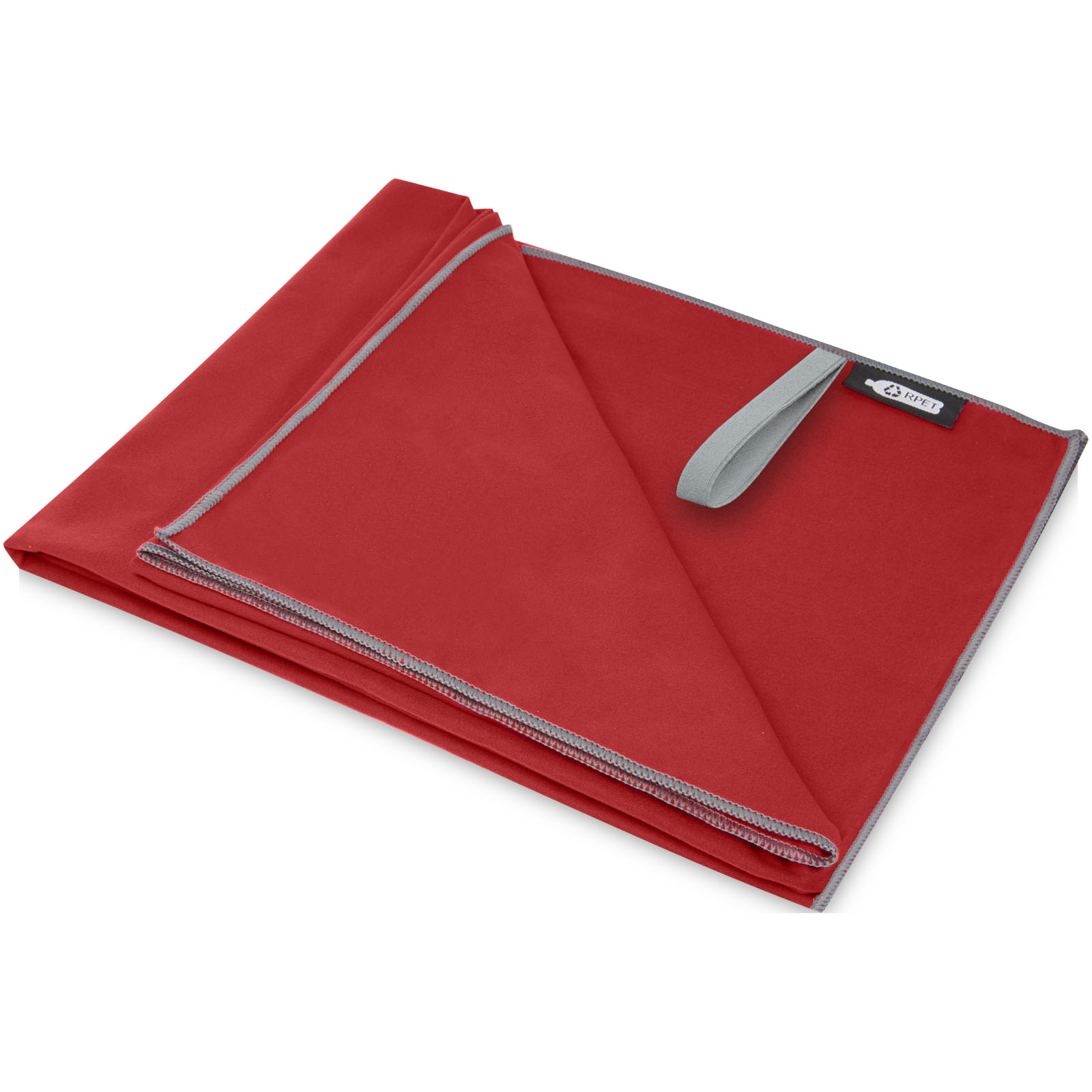 Pieter ultraleichtes und schnell trocknendes Handtuch aus rPET 130 x 80 cm rot