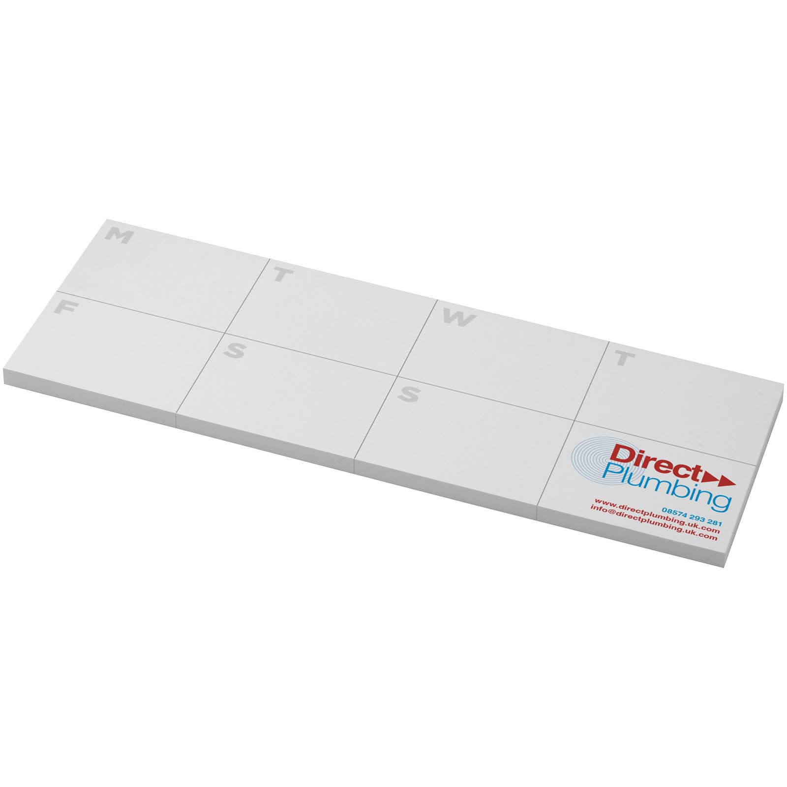 Sticky-Mate® Haftnotizen mit Kalender aus recyceltem Material weiss