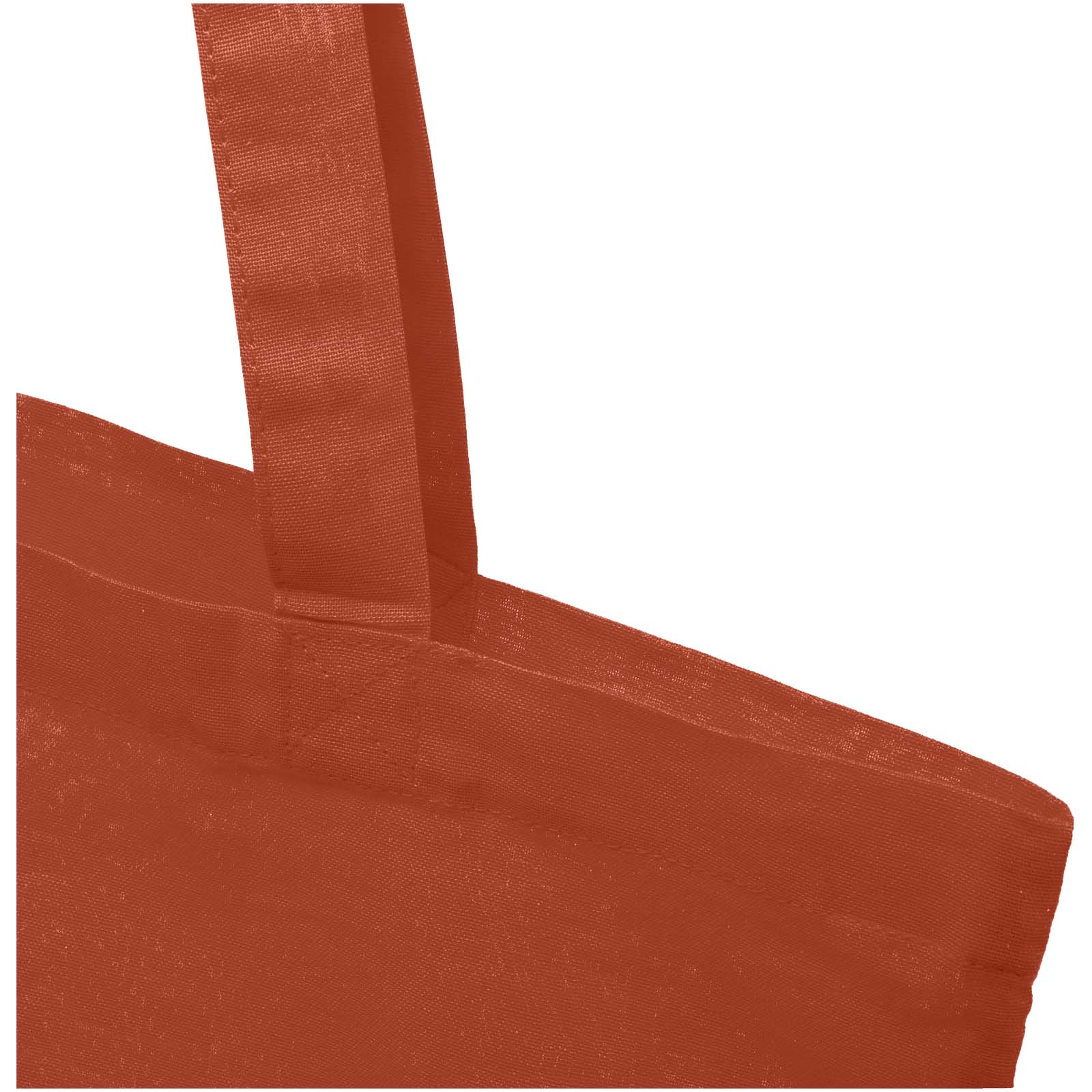 Madras 140 g/m² Baumwoll Tragetasche aus GRS recycelter Baumwolle, 7L ziegelstein