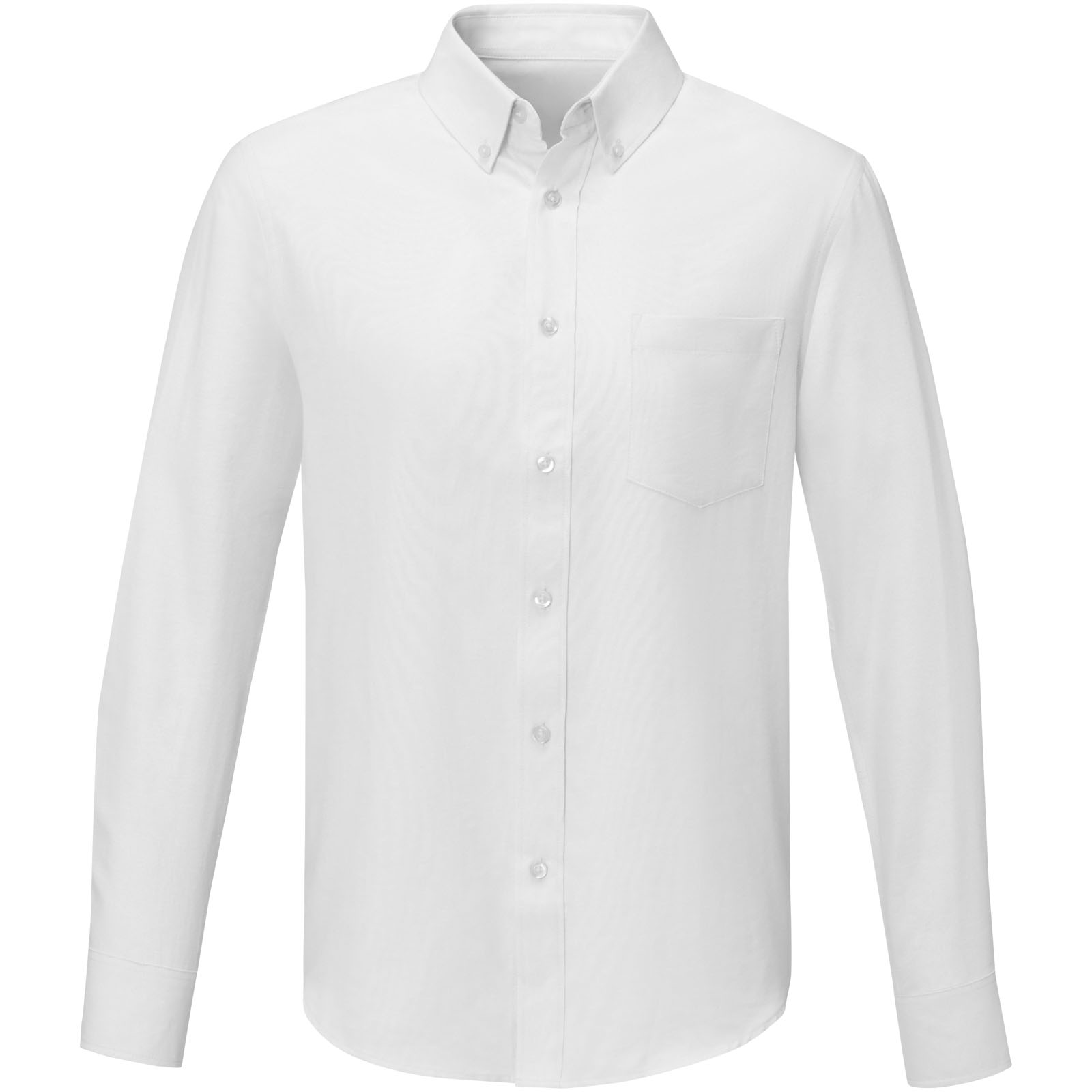 Pollux 130 g/m² Herrenhemd mit langen Ärmeln weiss