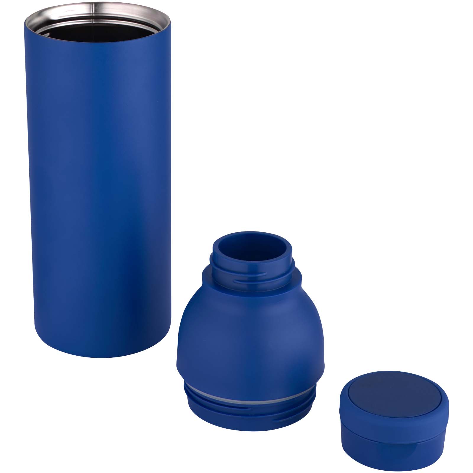 Illuminate 650 ml RCS doppelwandige Isolierflasche aus recyceltem Edelstahl royalblau