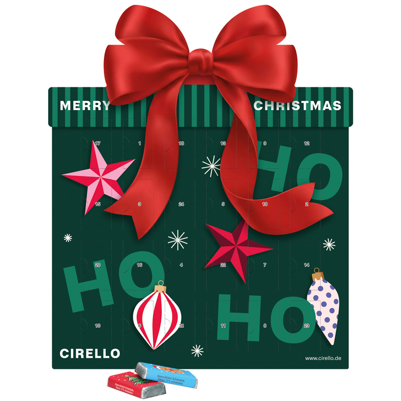 Shape Adventskalender Geschenk, Sarotti Schokoladen-Täfelchen
