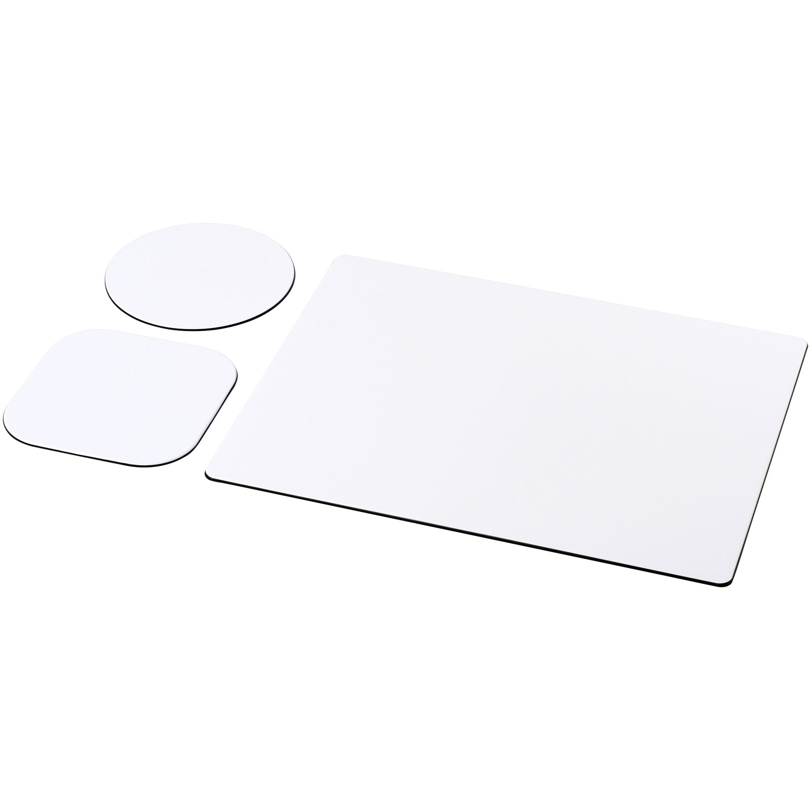 Brite-Mat® Mauspad- und Untersetzer-Set 1 schwarz