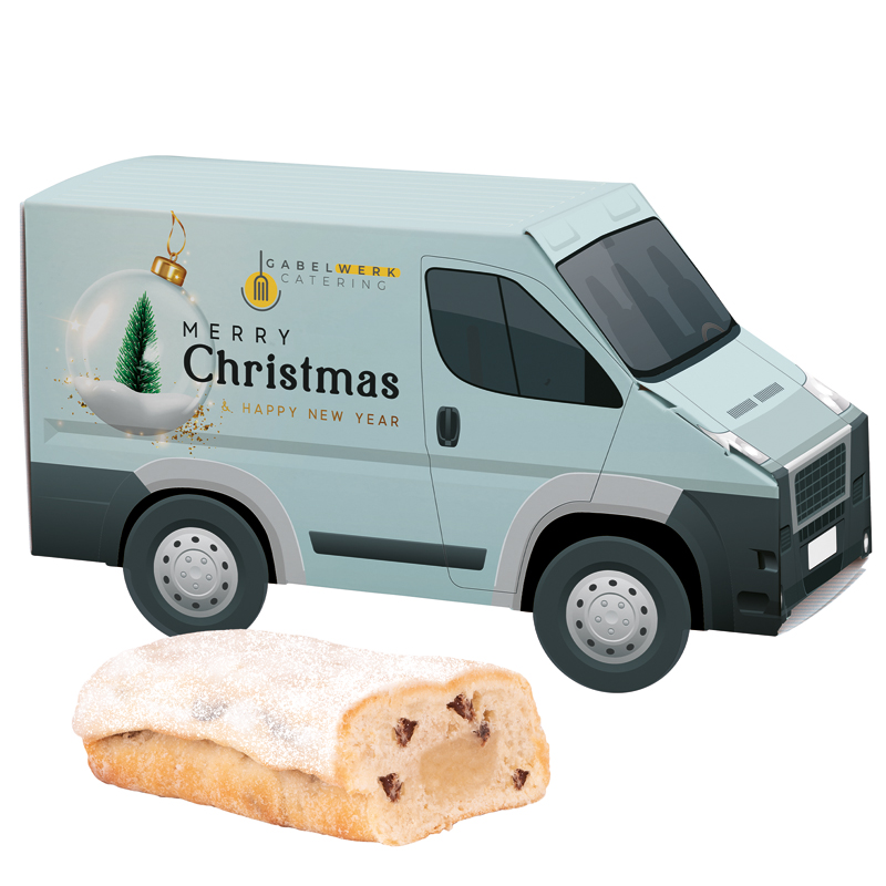 3D-Präsent Transporter, WEISS 4er Lebkuchen Mini