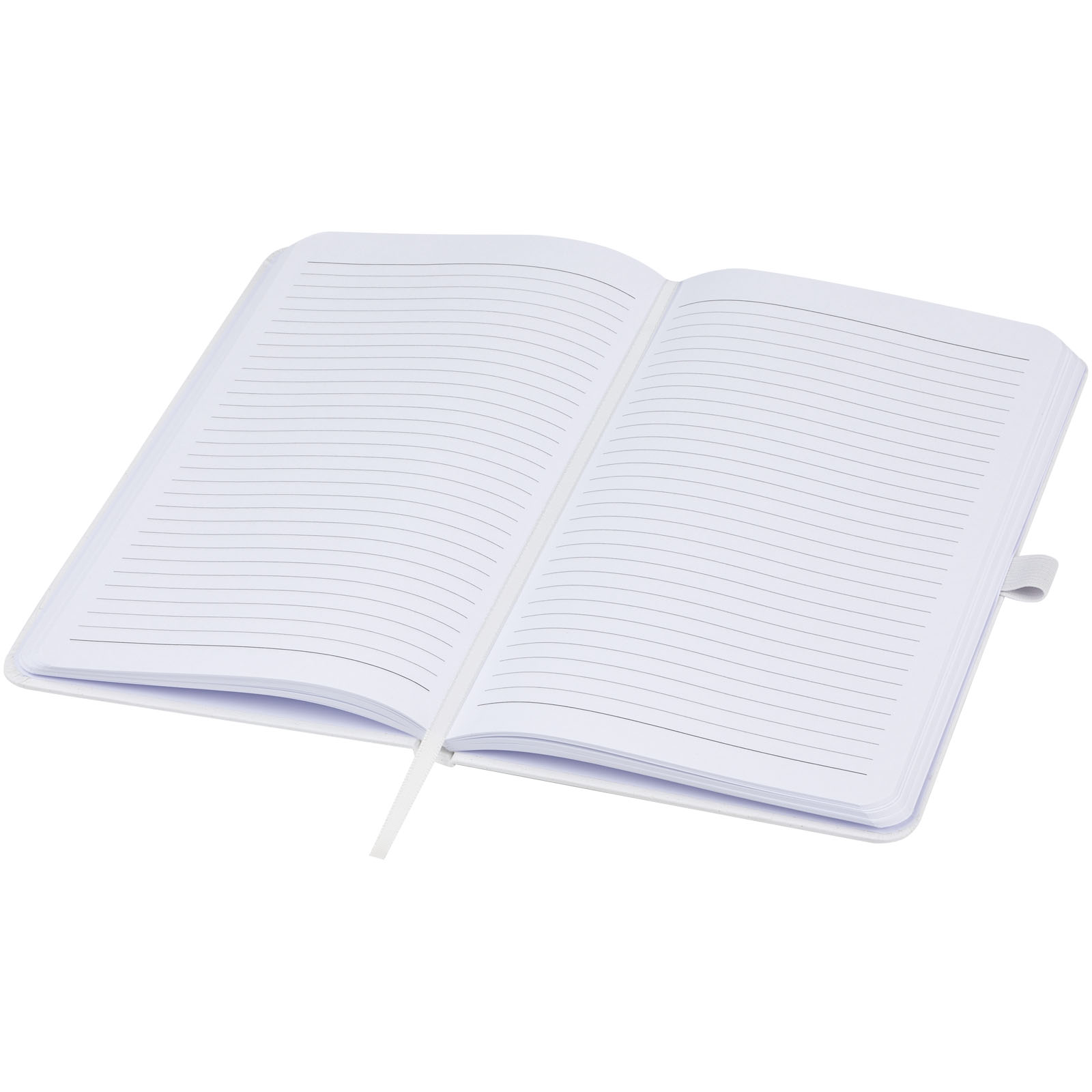 Fabianna Hardcover Notizbuch aus Crush-Papier weiss
