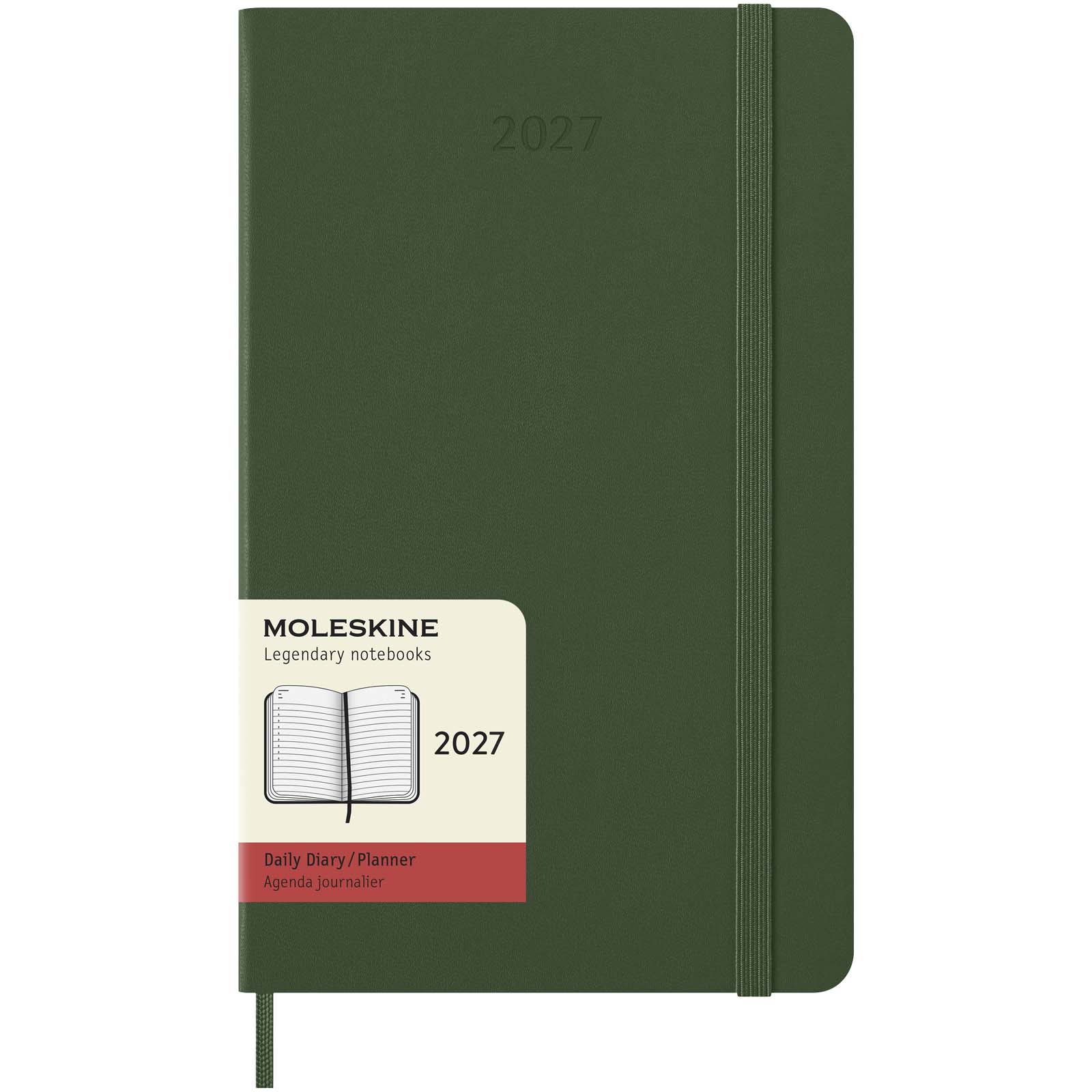 Moleskine Hardcover 12 Monate Tageskalender myrtengrün