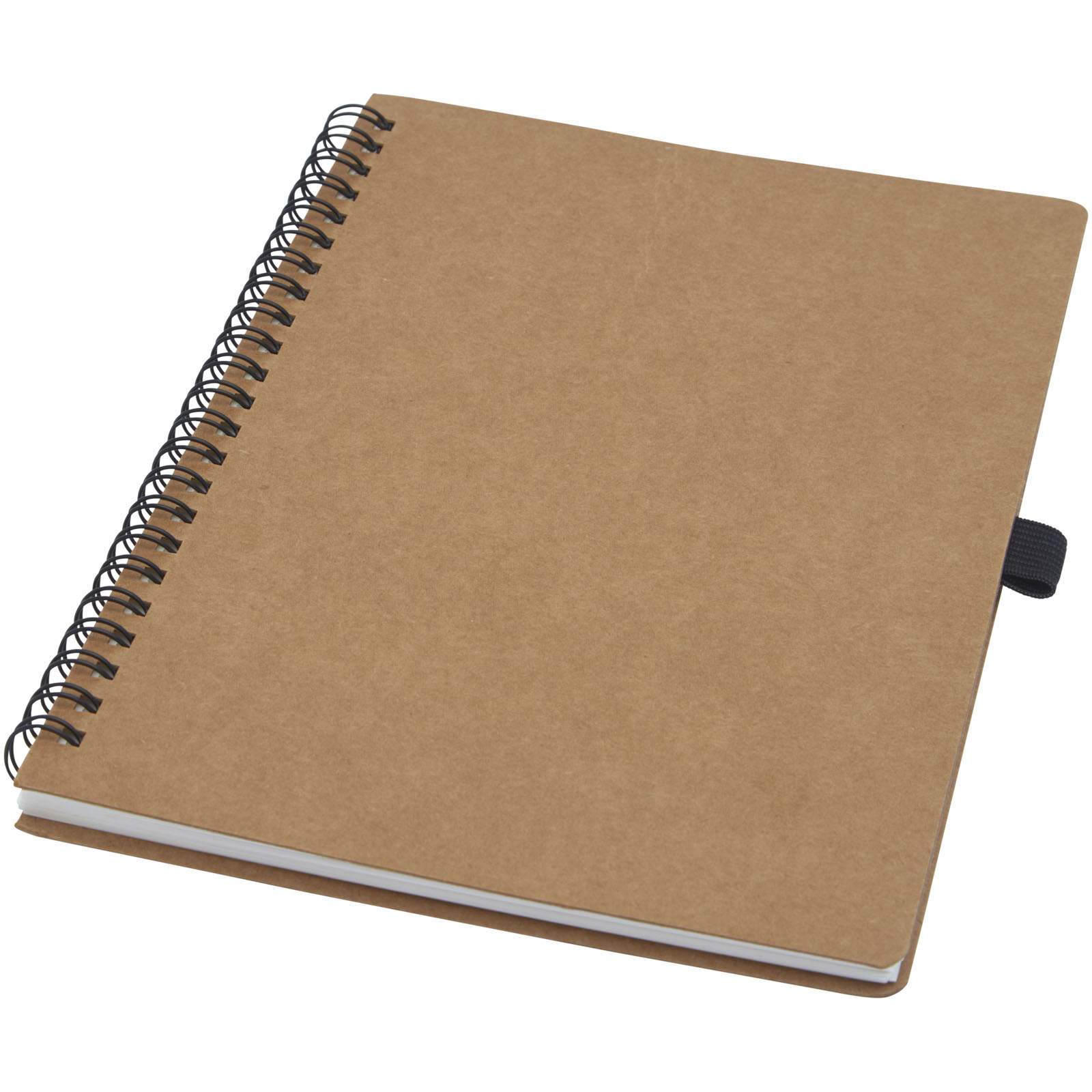 Cobble A5 Notizbuch mit Spiralbindung aus recyceltem Karton mit Steinpapier natur
