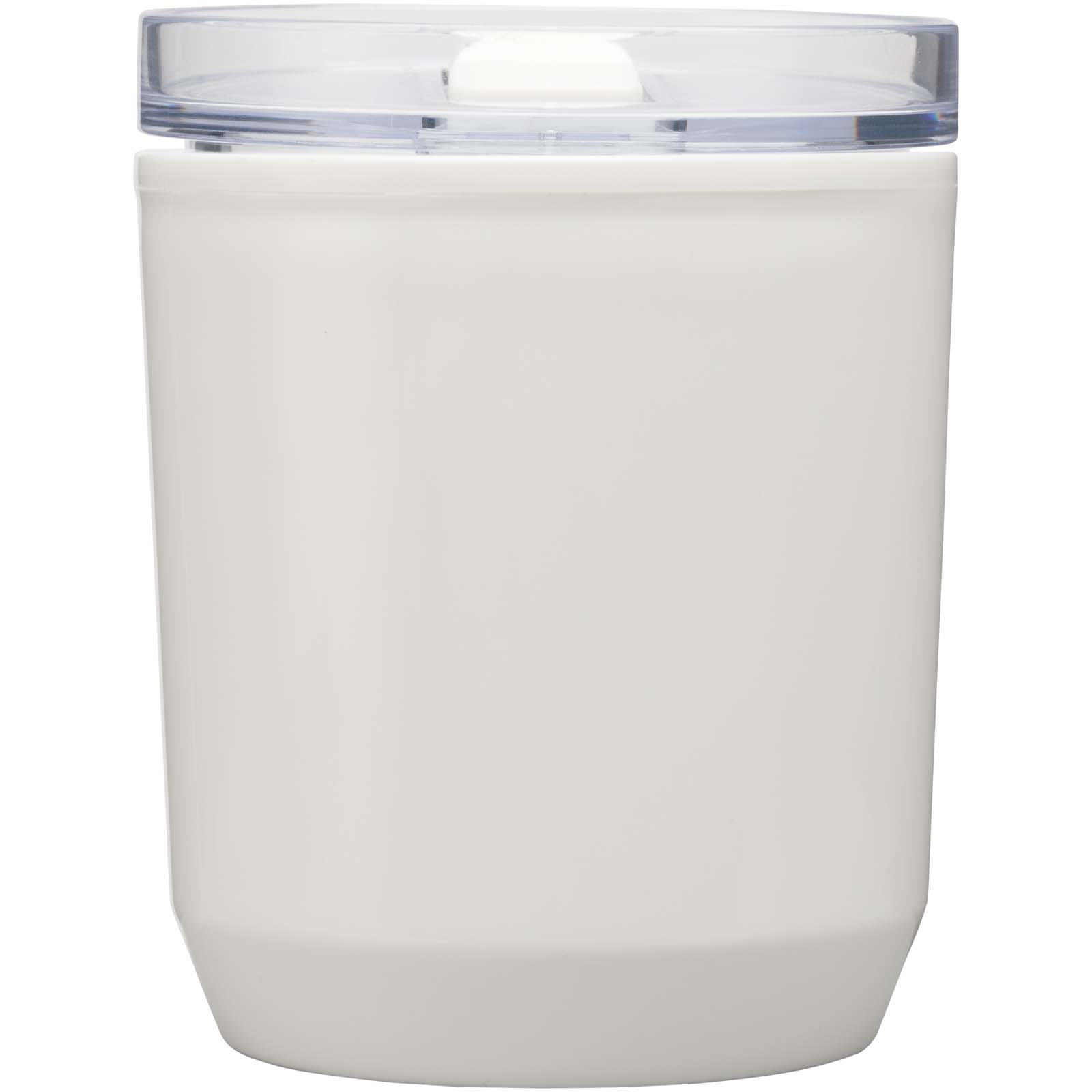 Hudson 180 ml doppelwandiger Becher aus recyceltem Kunststoff weiss