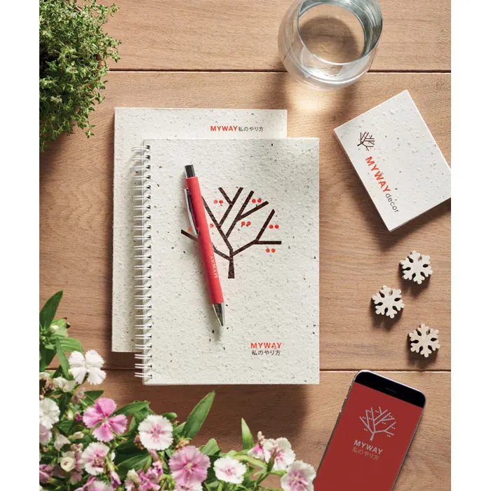 DIN A5 Notizbuch Samenpapier