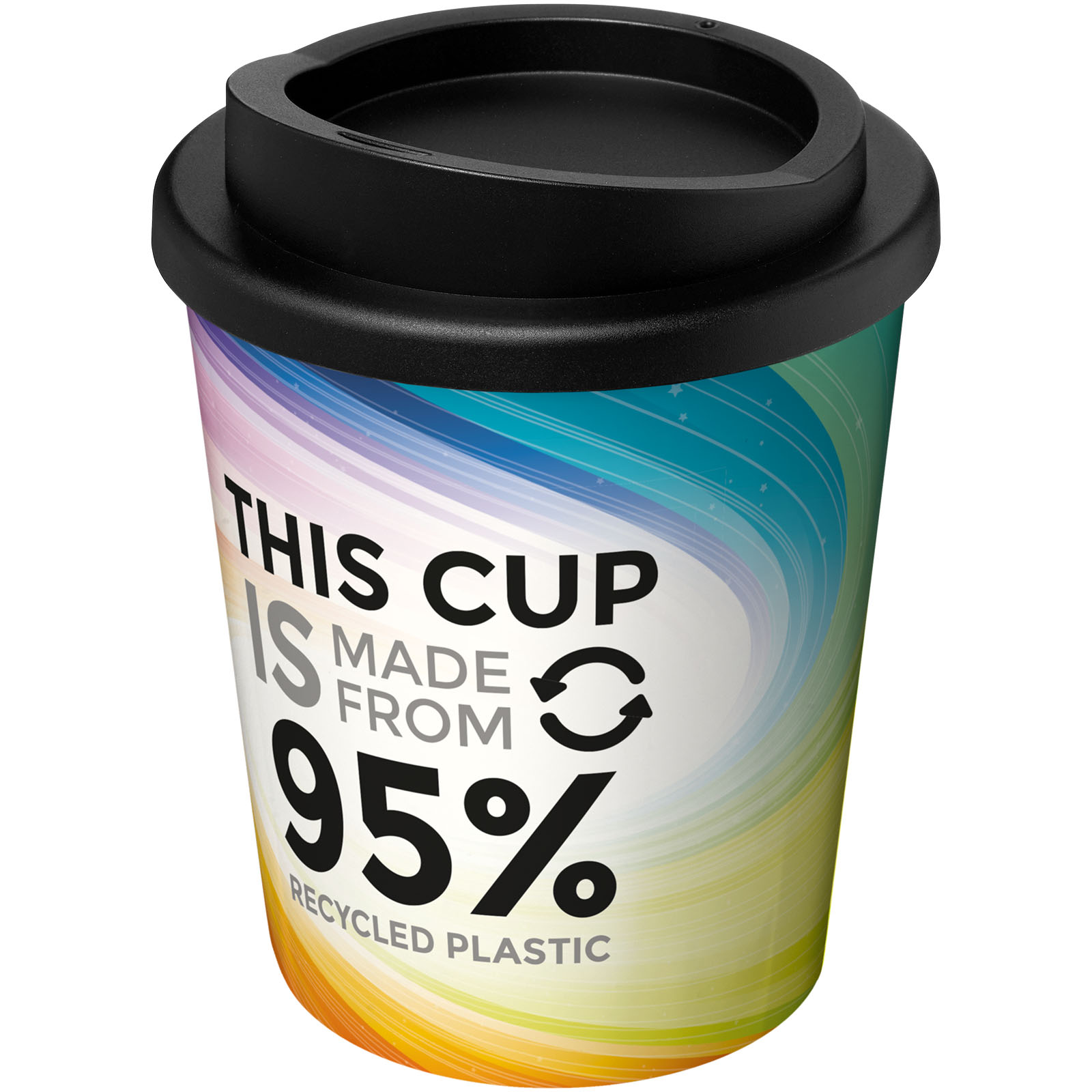 Brite-Americano® Espresso Recycled Isolierbecher, 250 ml weiss, schwarz