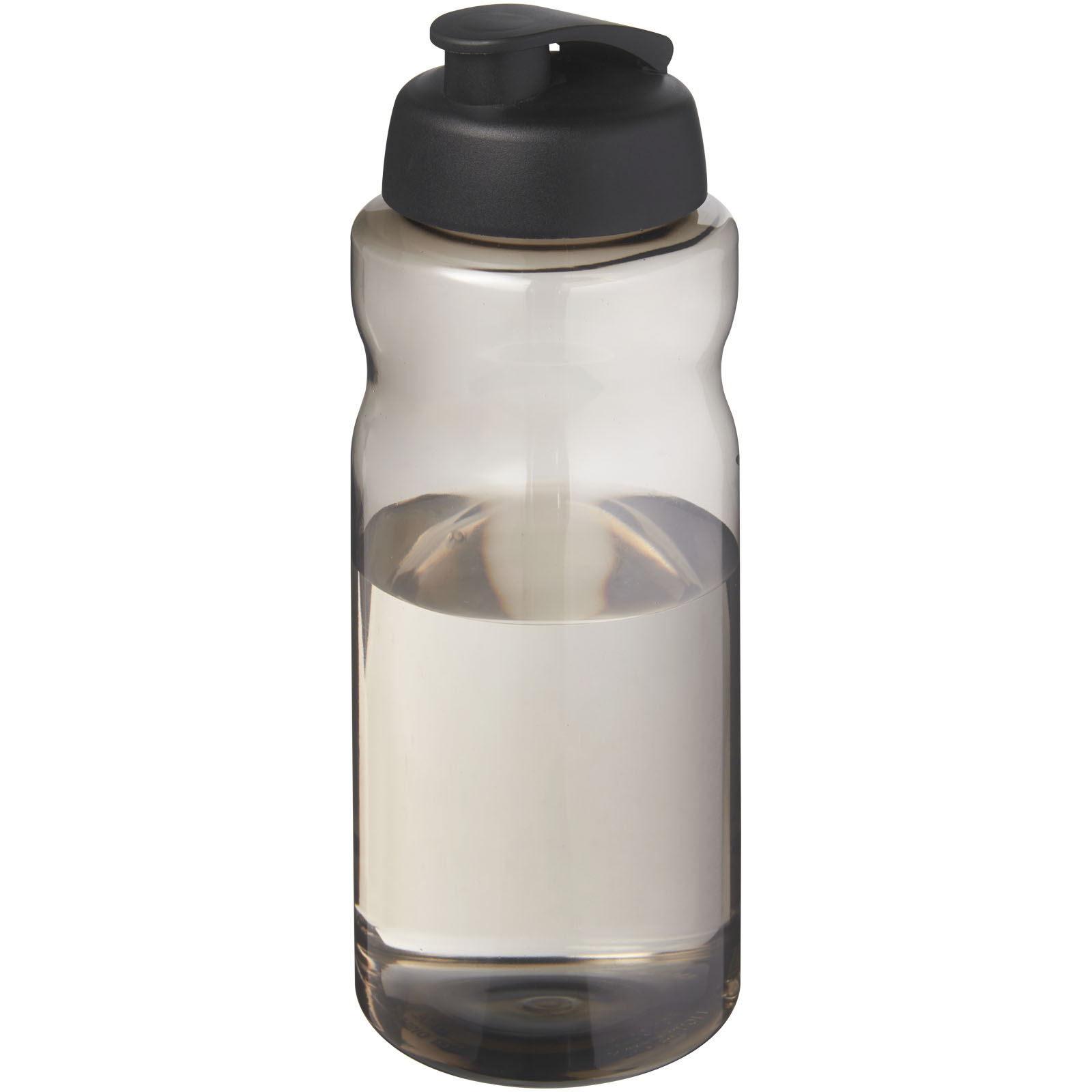 H2O Active® Eco Big Base 1L Sportflasche mit Klappdeckel kohle, schwarz