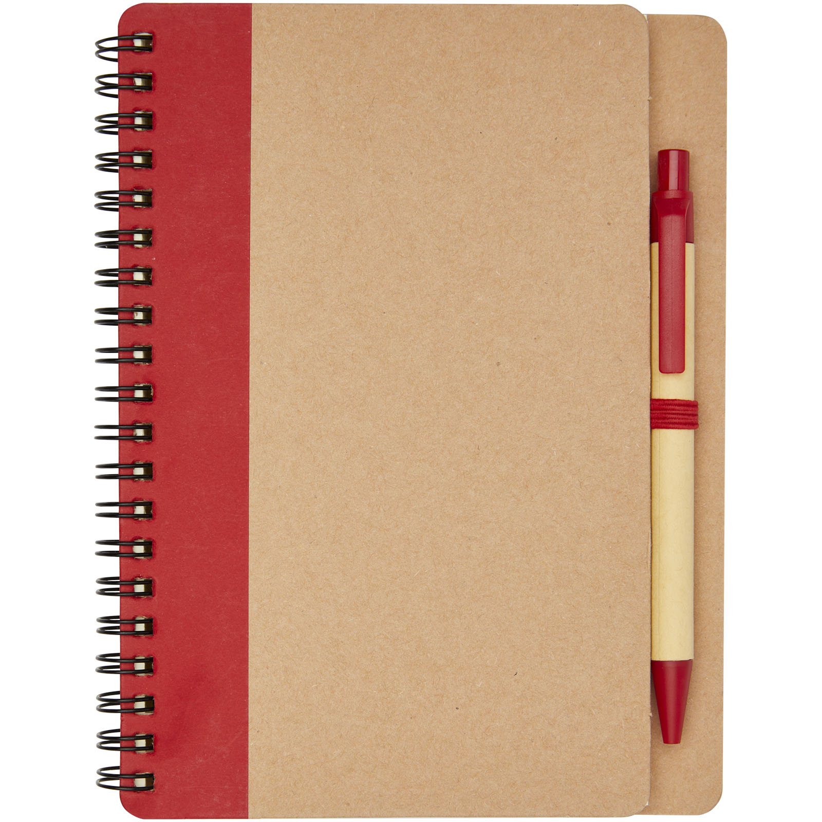 Priestly A6 Recycling Notizbuch mit Stift natur, rot