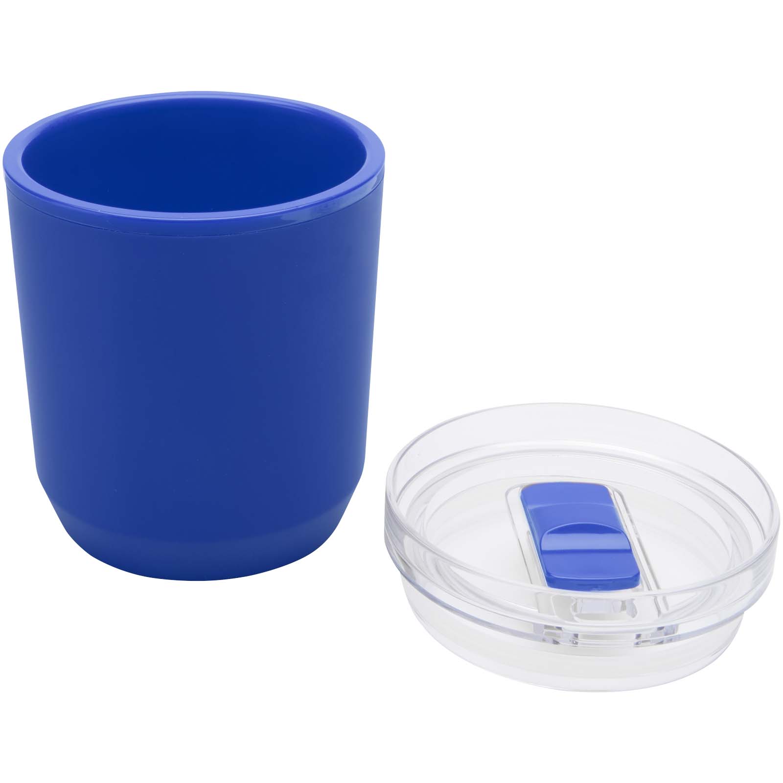 Hudson 180 ml doppelwandiger Becher aus recyceltem Kunststoff blau