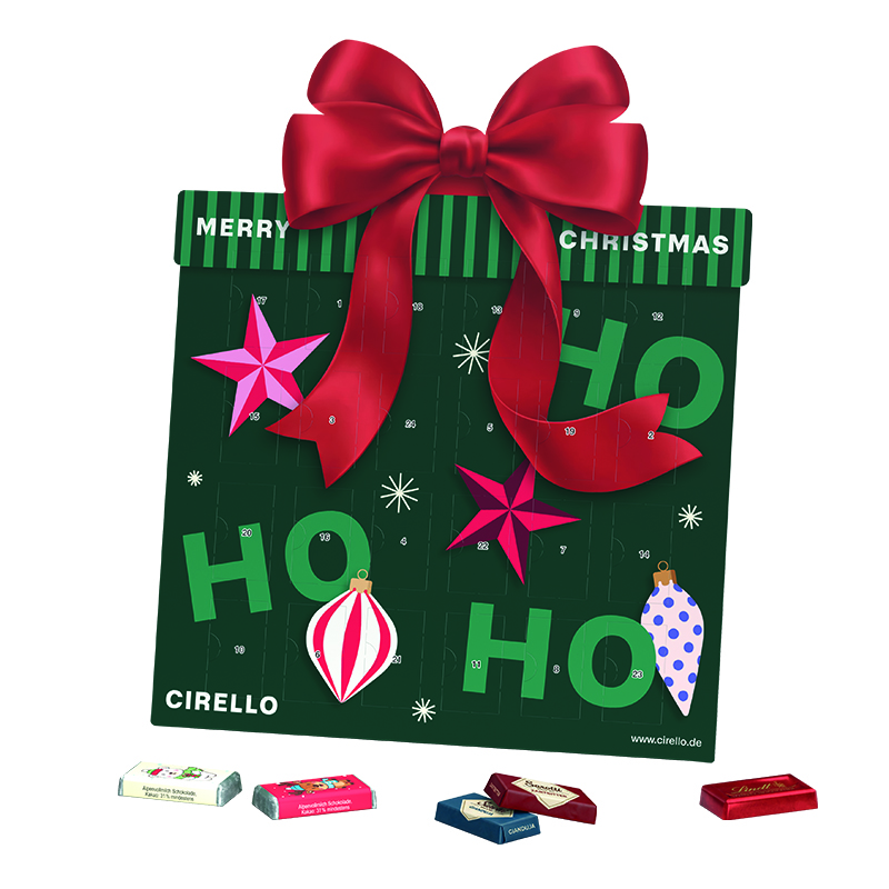 Shape Adventskalender Geschenk, Sarotti Schokoladen-Täfelchen