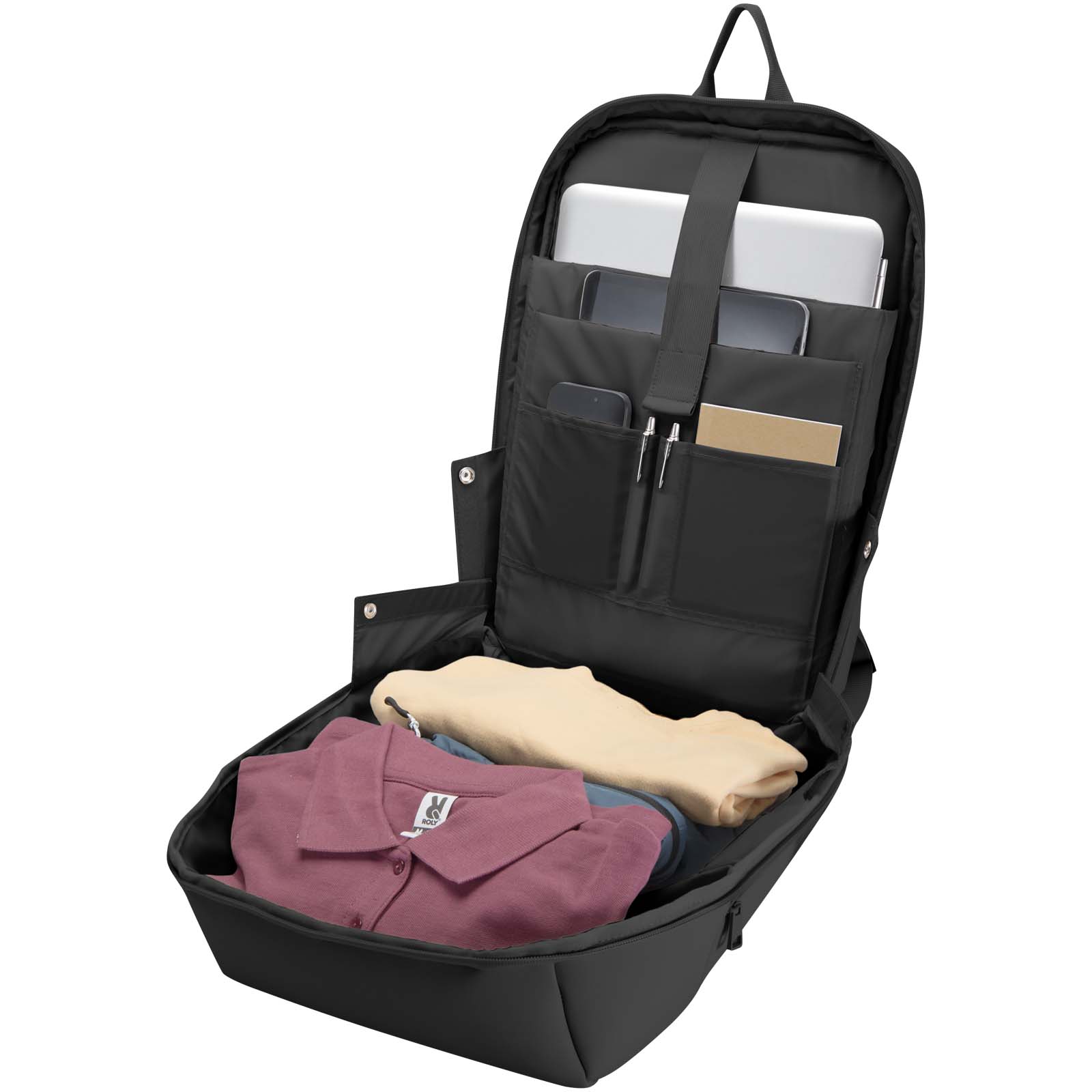 SMART 15" GRS Laptop-Rucksack aus recyceltem Material, 18 l schwarz