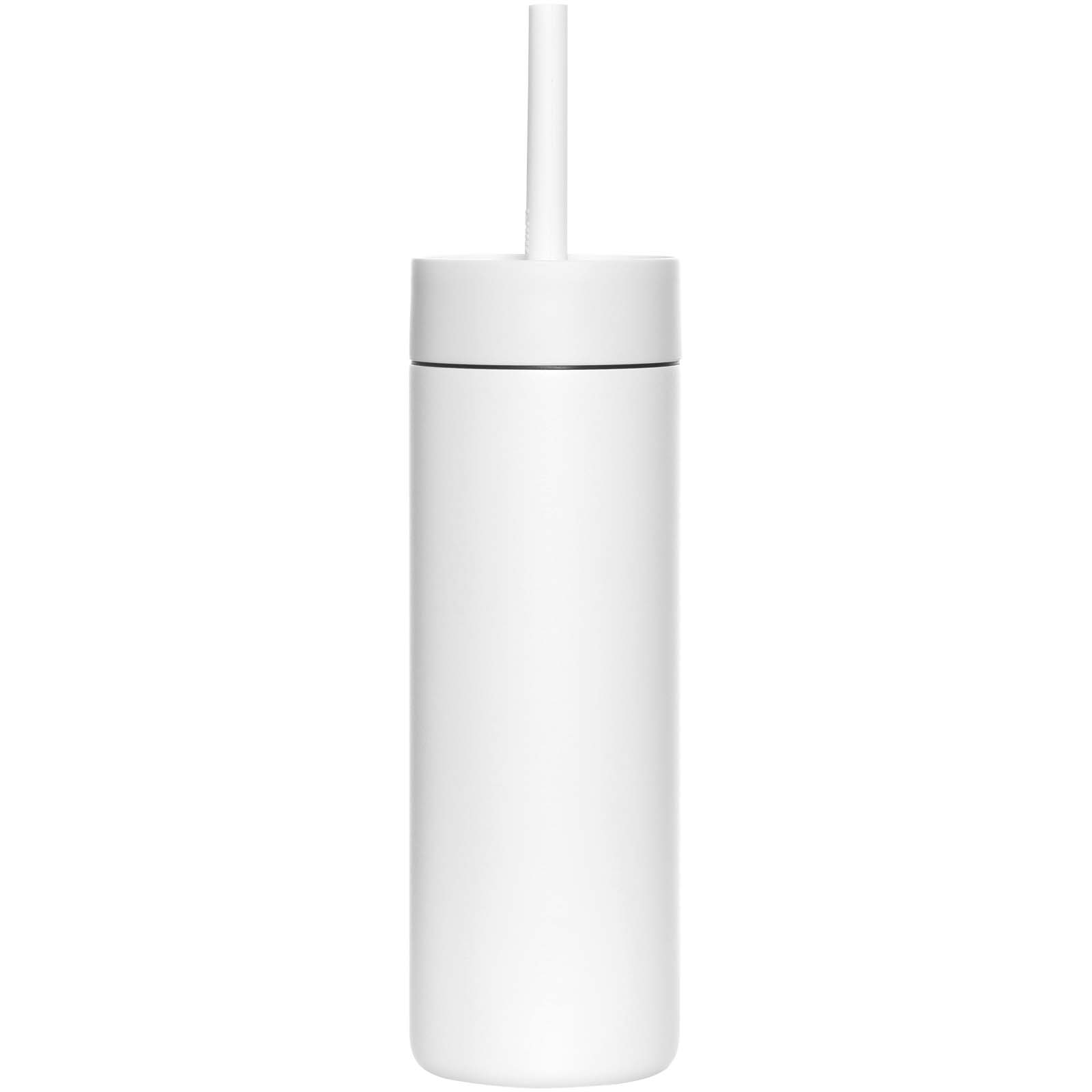 MiiR Sipper 473 ml Trinkflasche mit Trinkhalm weiss