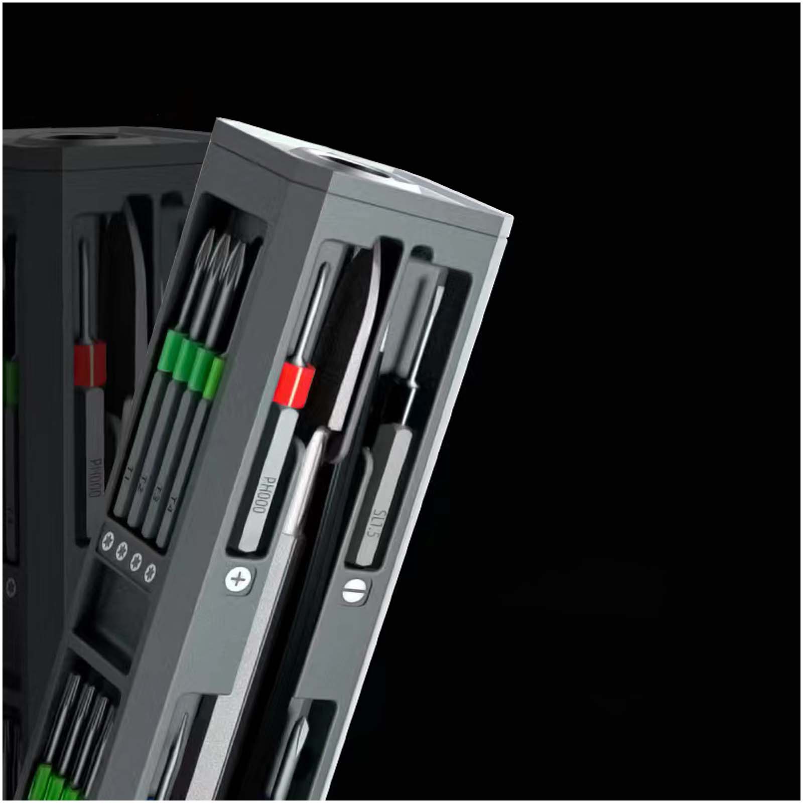 SCX.design T20 30-teiliges Schraubendreher- und Reparaturset im Aluminiumkoffer schwarz
