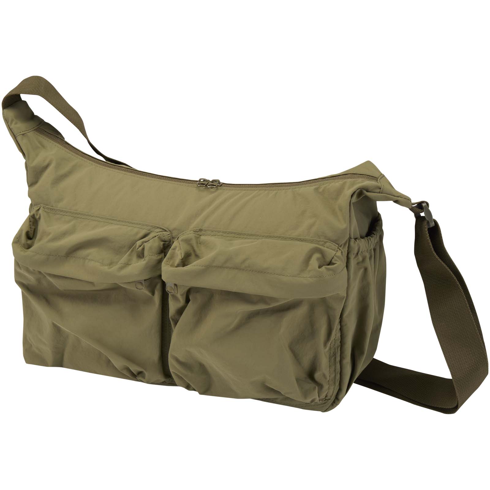 Calli 13" GRS Laptop Umhängetasche aus recyceltem Nylon waldgrün