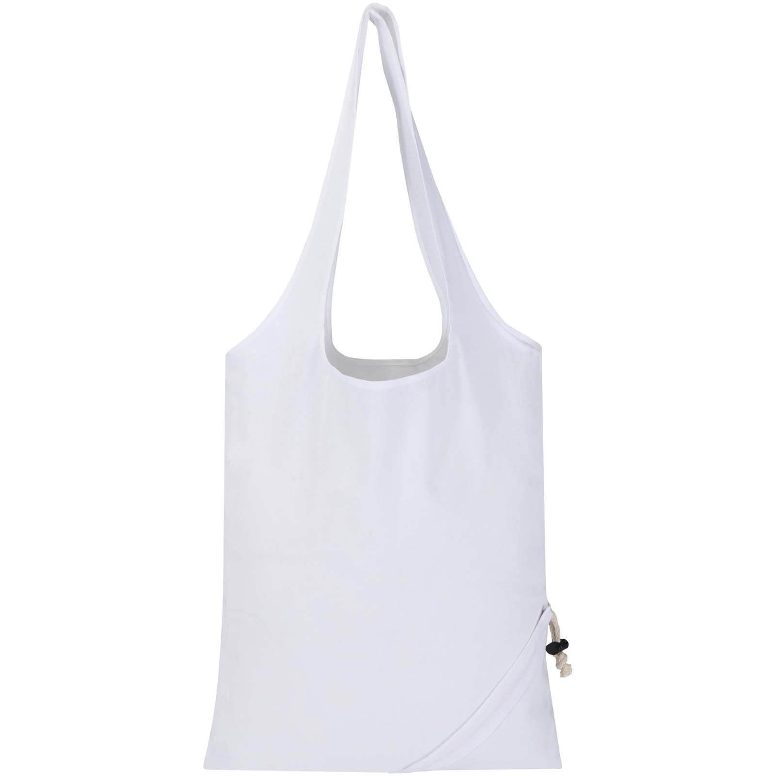 Madras Blend 140 g/m², GRS-zertifizierte, faltbare Baumwoll Tragetasche, 7 l weiss