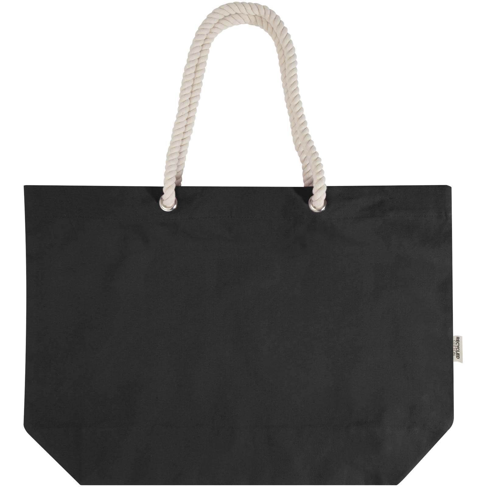 Florida 270 g/m² Strandtragetasche aus recyceltem GRS-Material schwarz, schwarz
