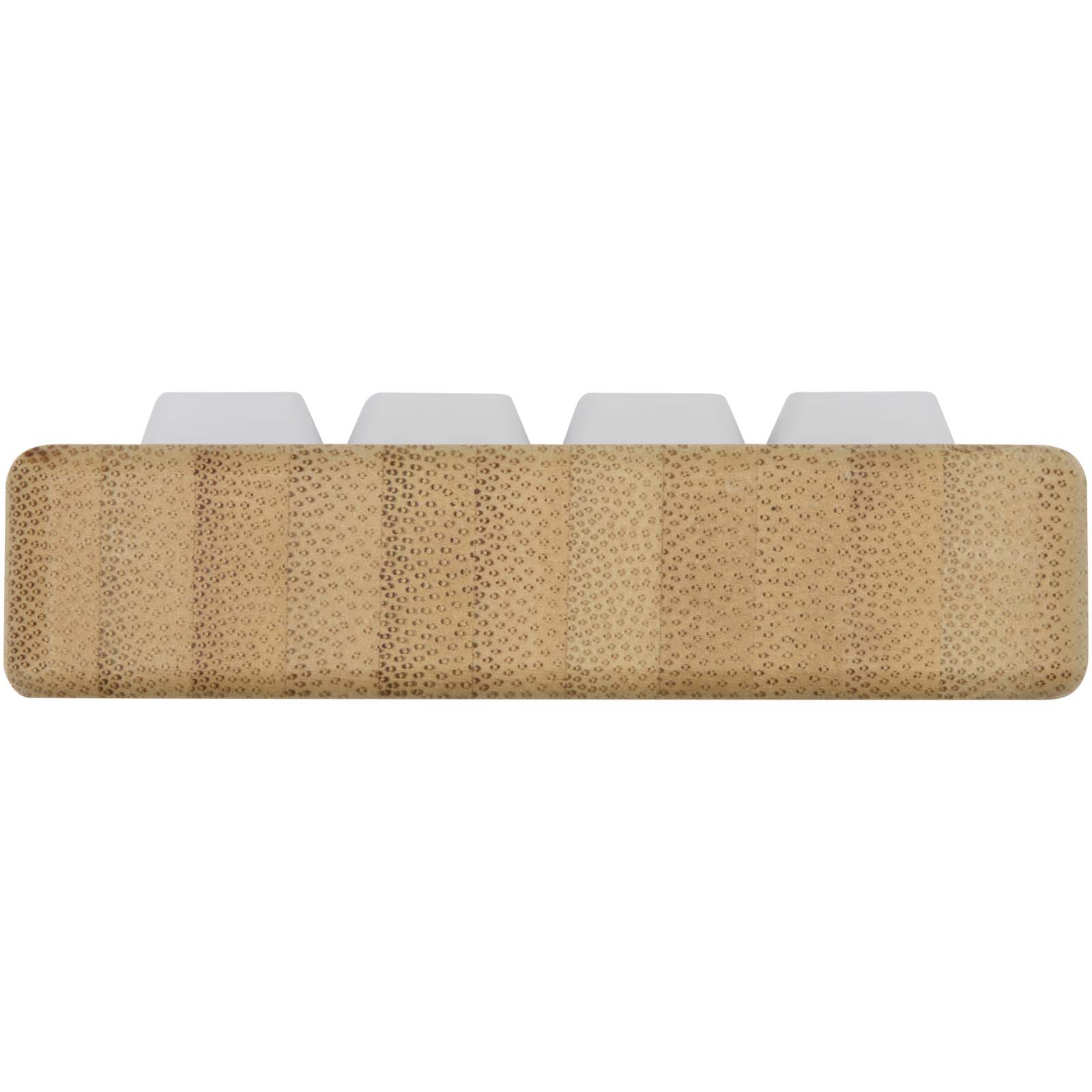 Algol Smartphonehalterung  aus recyceltem Kunststoff mit Fidget-Toy mit Bambusdetails holz