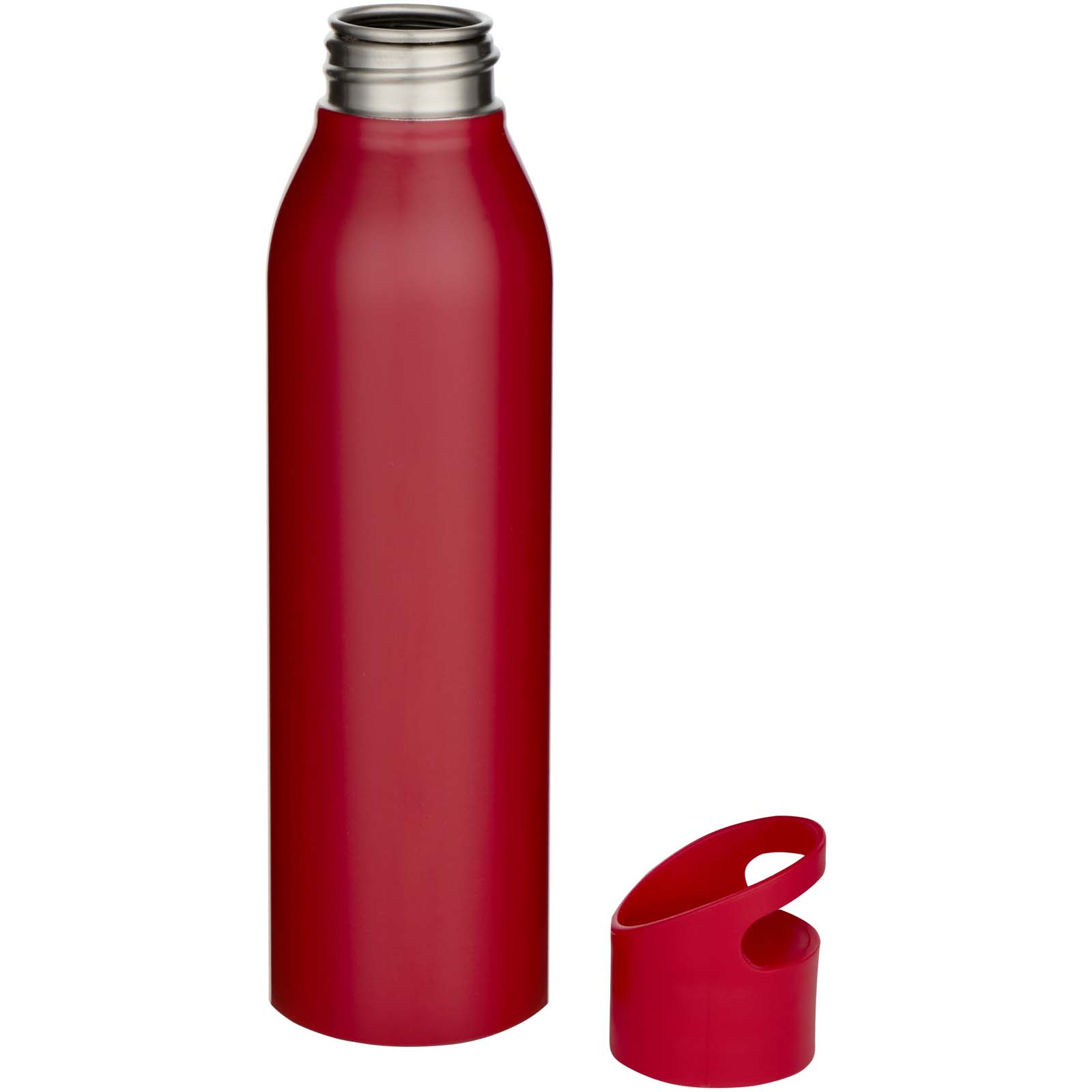 Sky 650 ml RCS-zertifizierte, einwandige Trinkflasche aus recyceltem Edelstahl rot