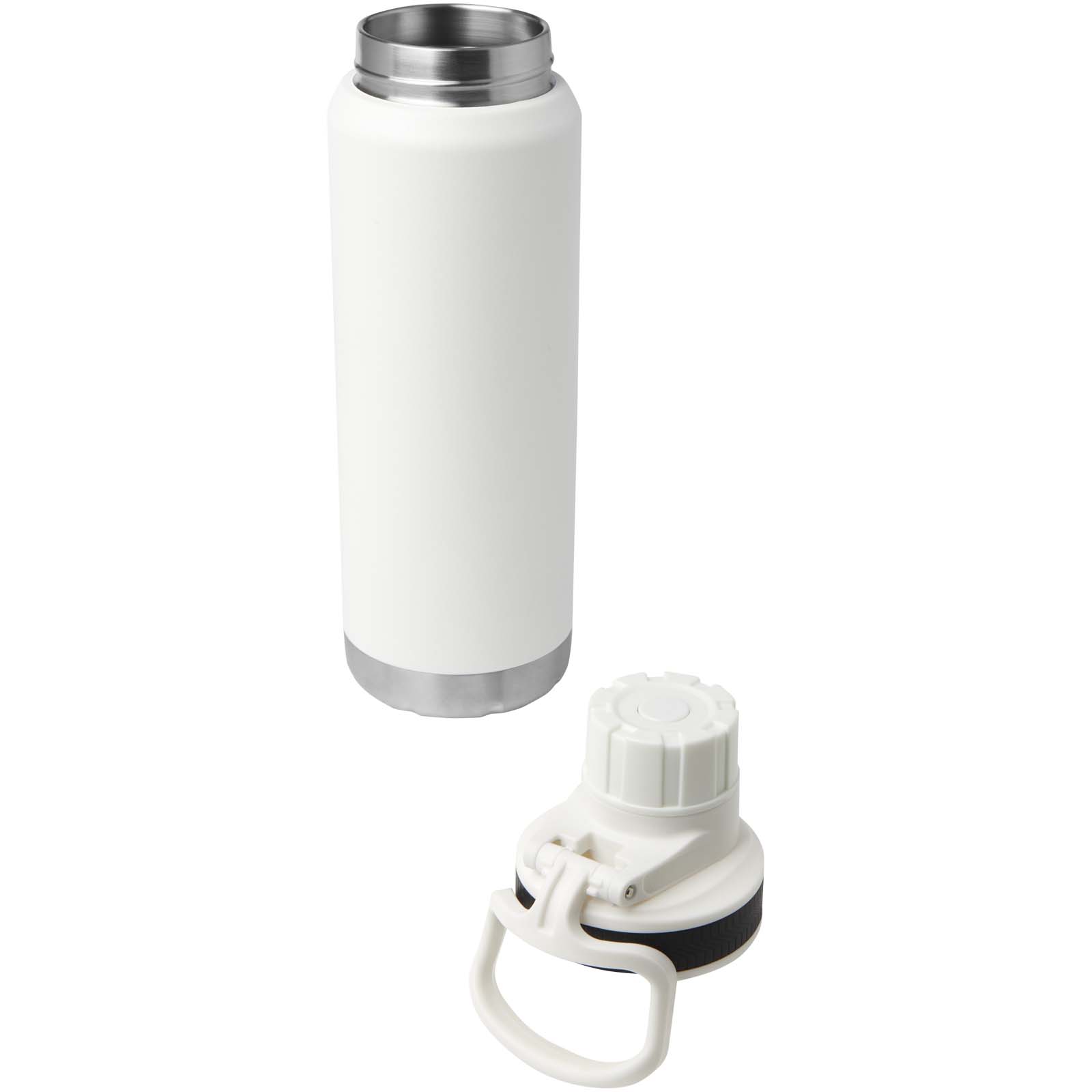 Fortis 700 ml RCS-zertifizierte Kupfer-Vakuum Isolierflasche aus recyceltem Edelstahl (Kohlensäure geeignet) weiss