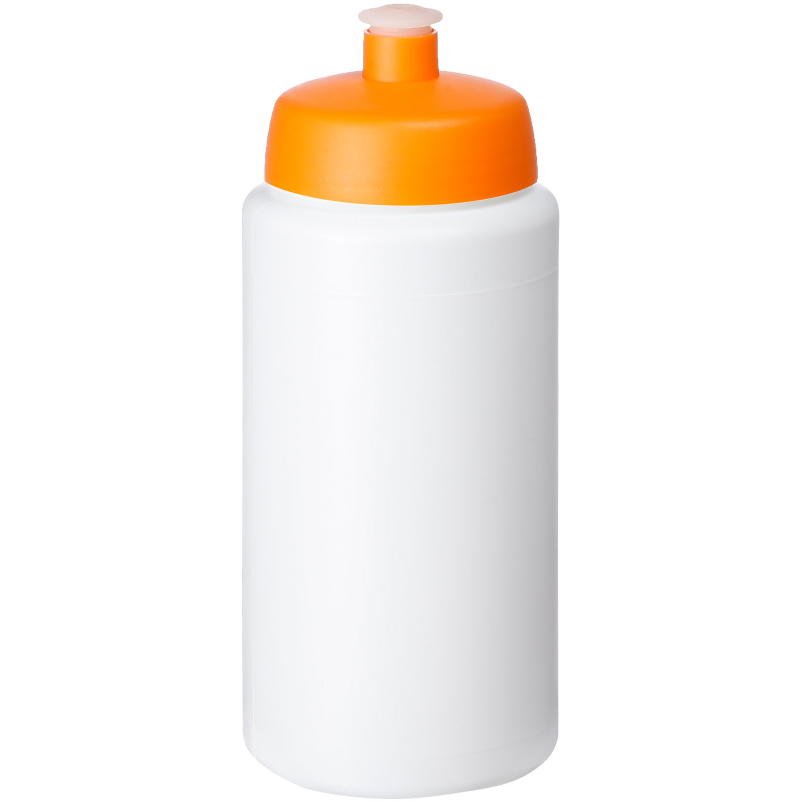 Baseline® Plus grip 500 ml Sportflasche mit Sportdeckel weiss, orange